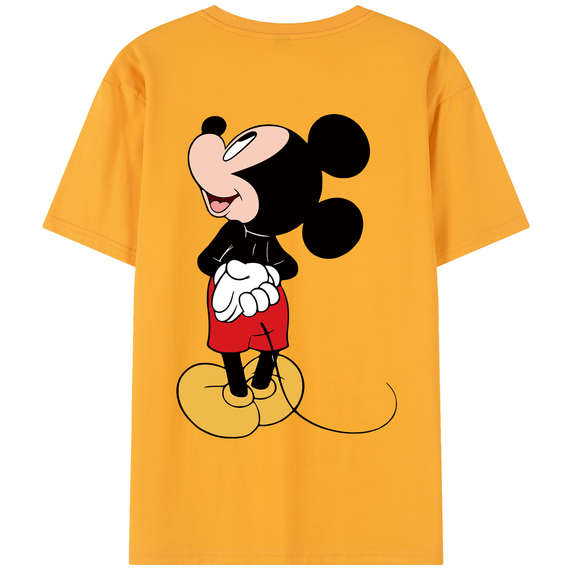 （画像用） ミッキーマウス Mickey Mouse レディース半袖Tシャツ(バックプリント)