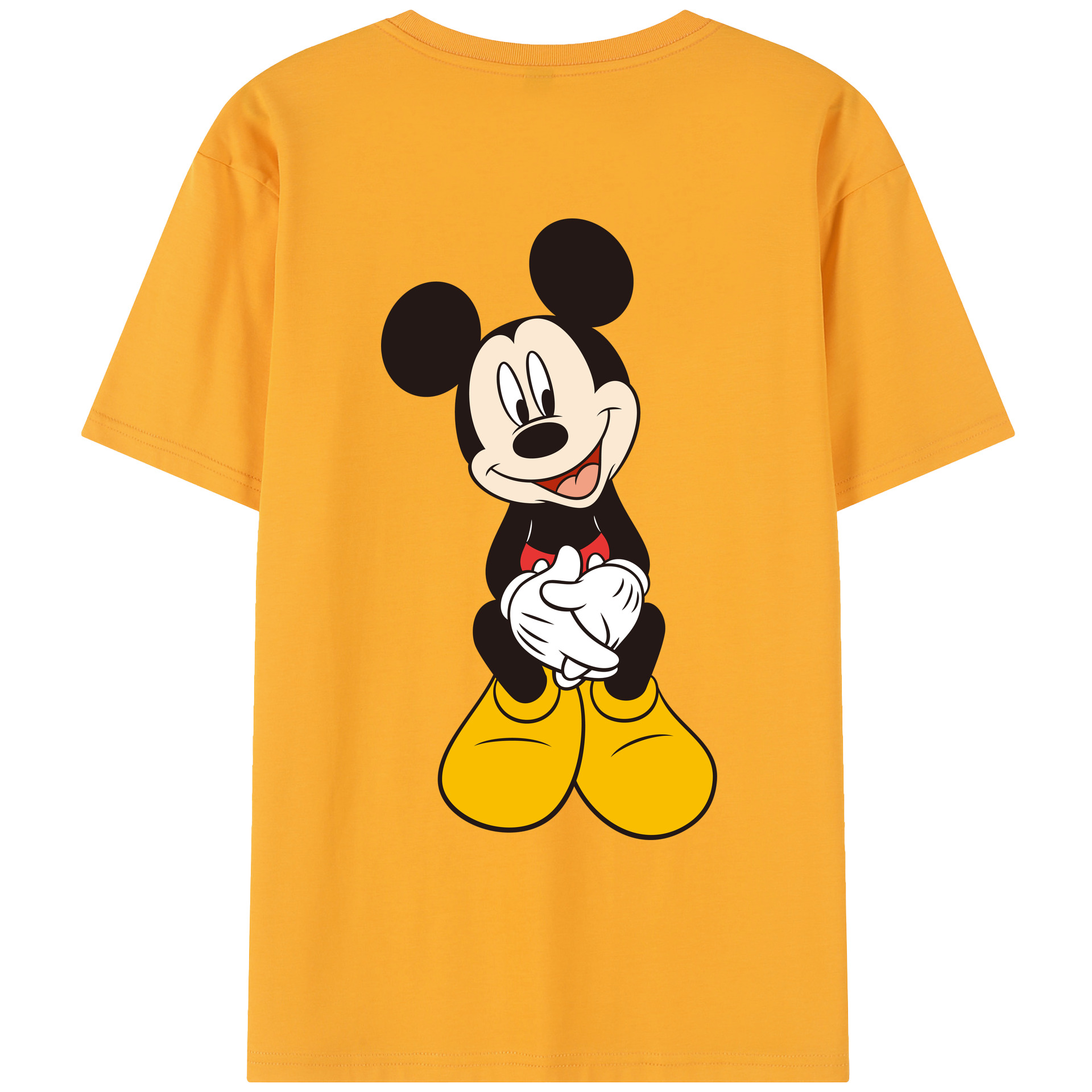 （画像用） ミッキーマウス Mickey Mouse レディース半袖Tシャツ(バックプリント)