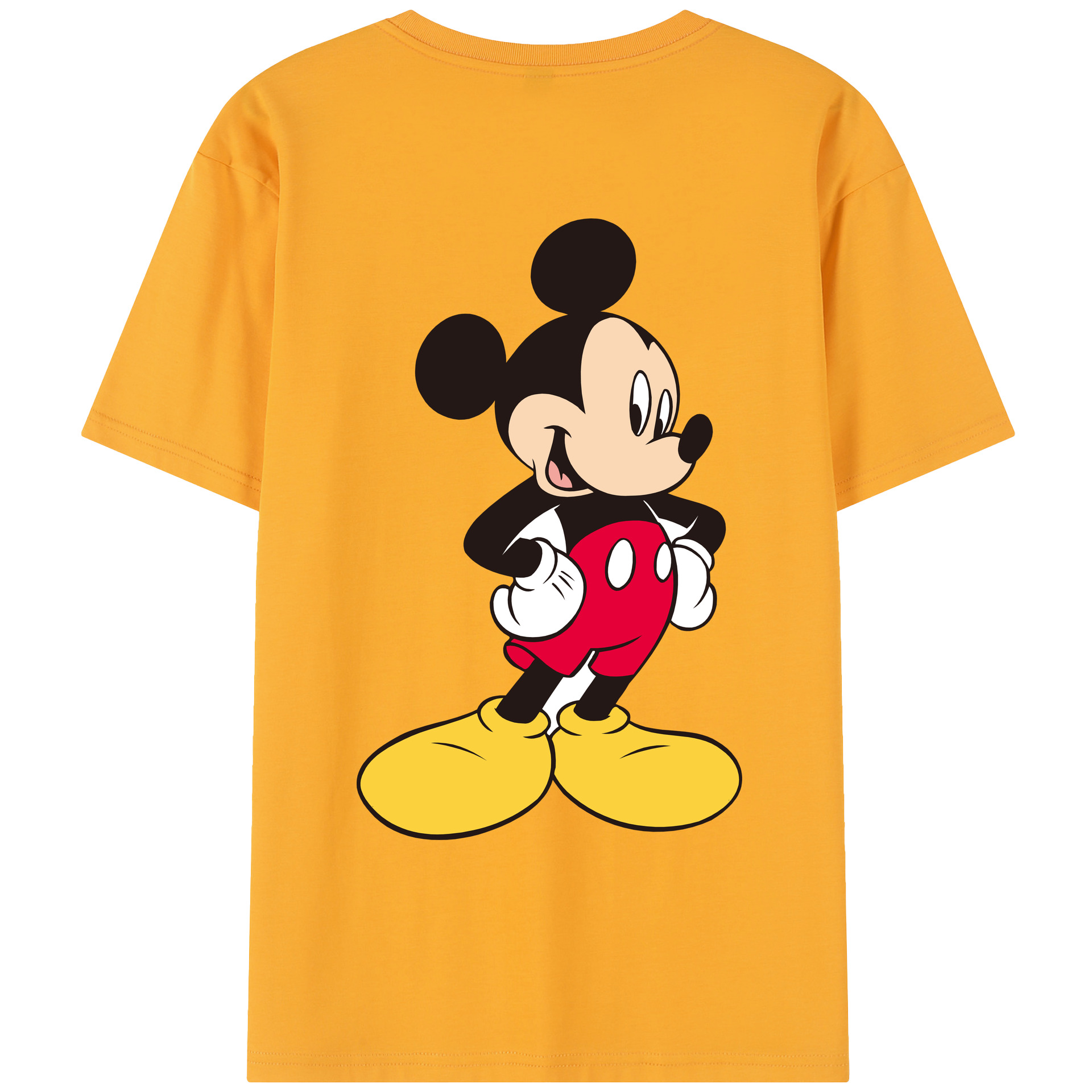 （画像用） ミッキーマウス Mickey Mouse レディース半袖Tシャツ(バックプリント)