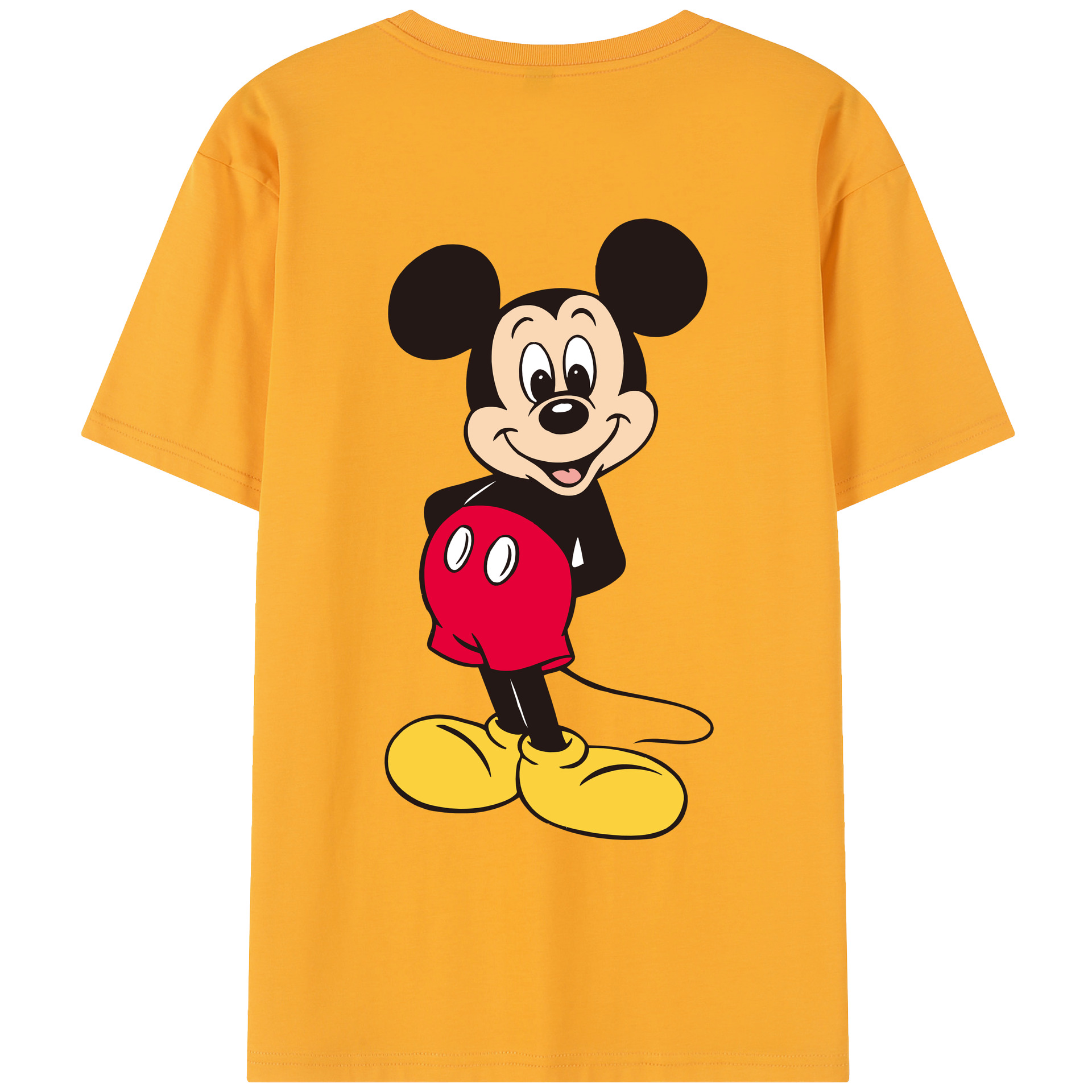 （画像用） ミッキーマウス Mickey Mouse レディース半袖Tシャツ(バックプリント)