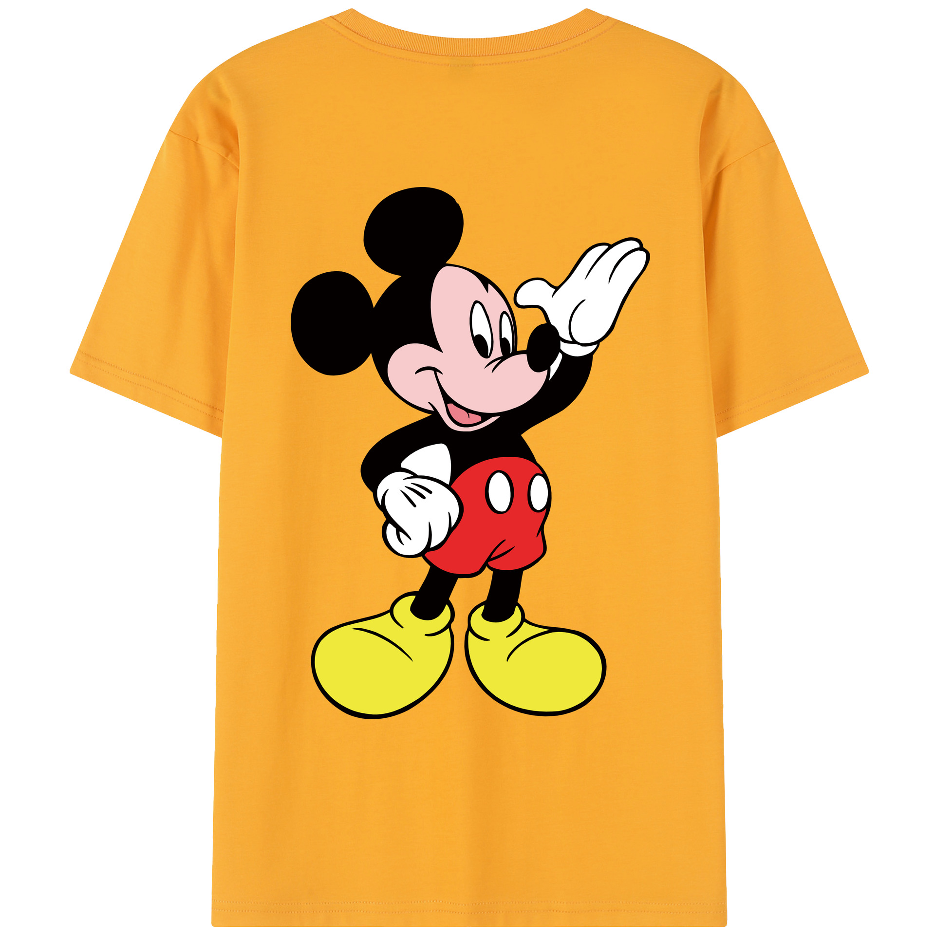 （画像用） ミッキーマウス Mickey Mouse レディース半袖Tシャツ(バックプリント)
