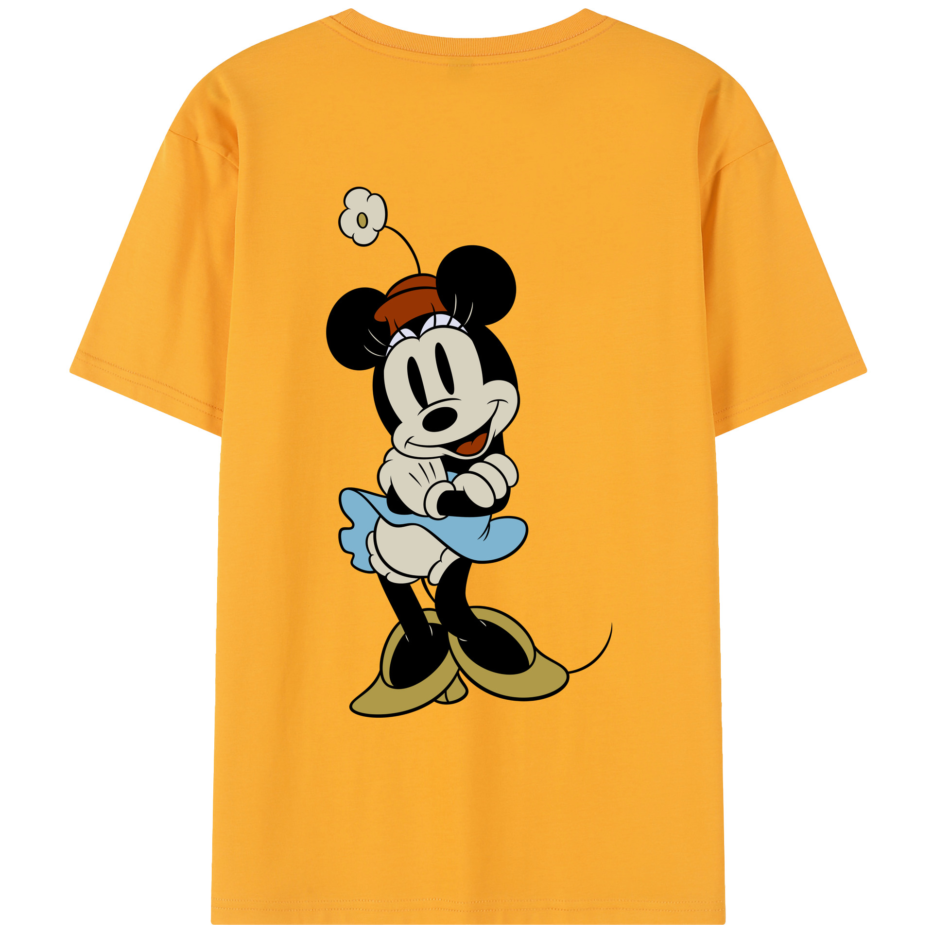 （画像用） ミッキーマウス Mickey Mouse レディース半袖Tシャツ(バックプリント)
