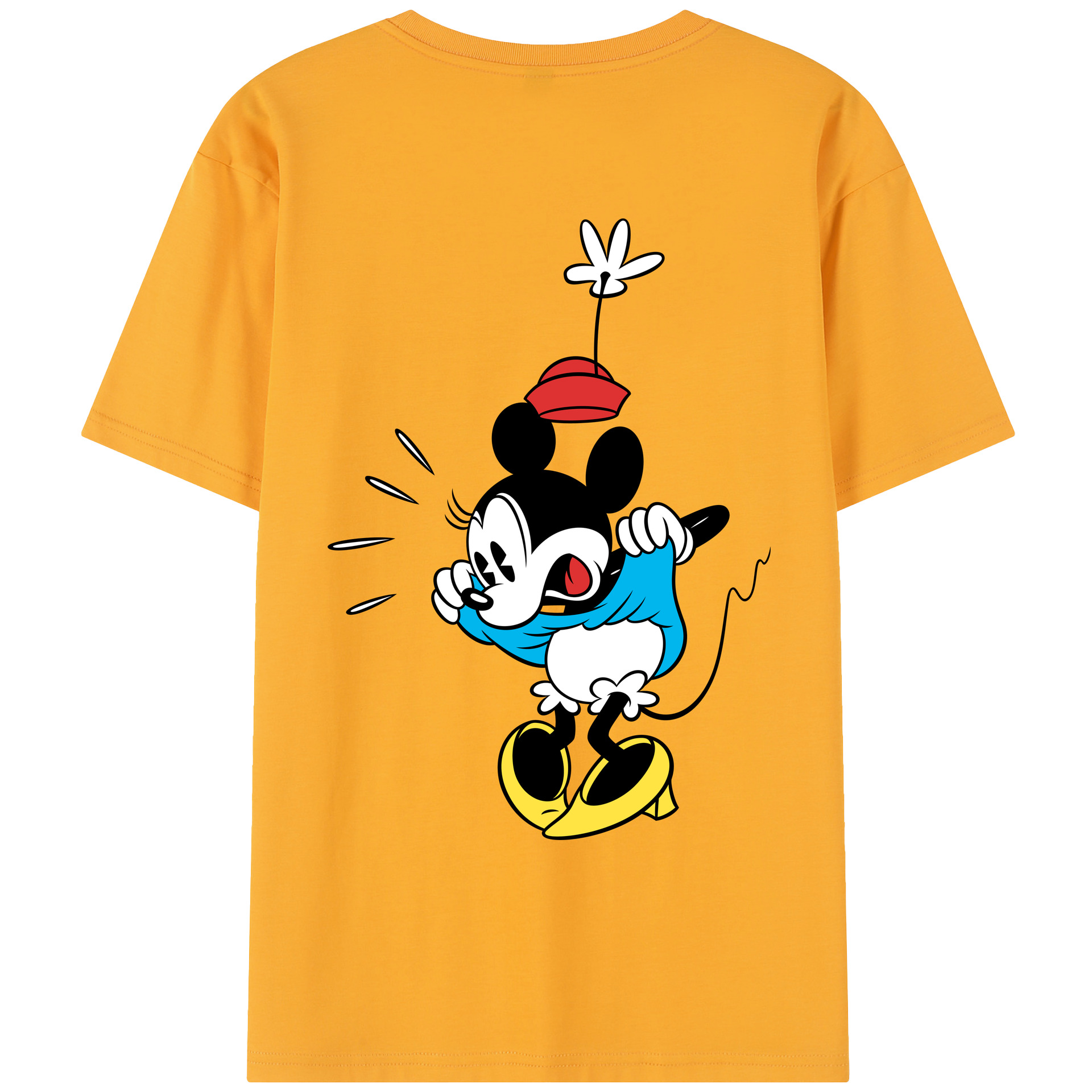 （画像用） ミッキーマウス Mickey Mouse レディース半袖Tシャツ(バックプリント)
