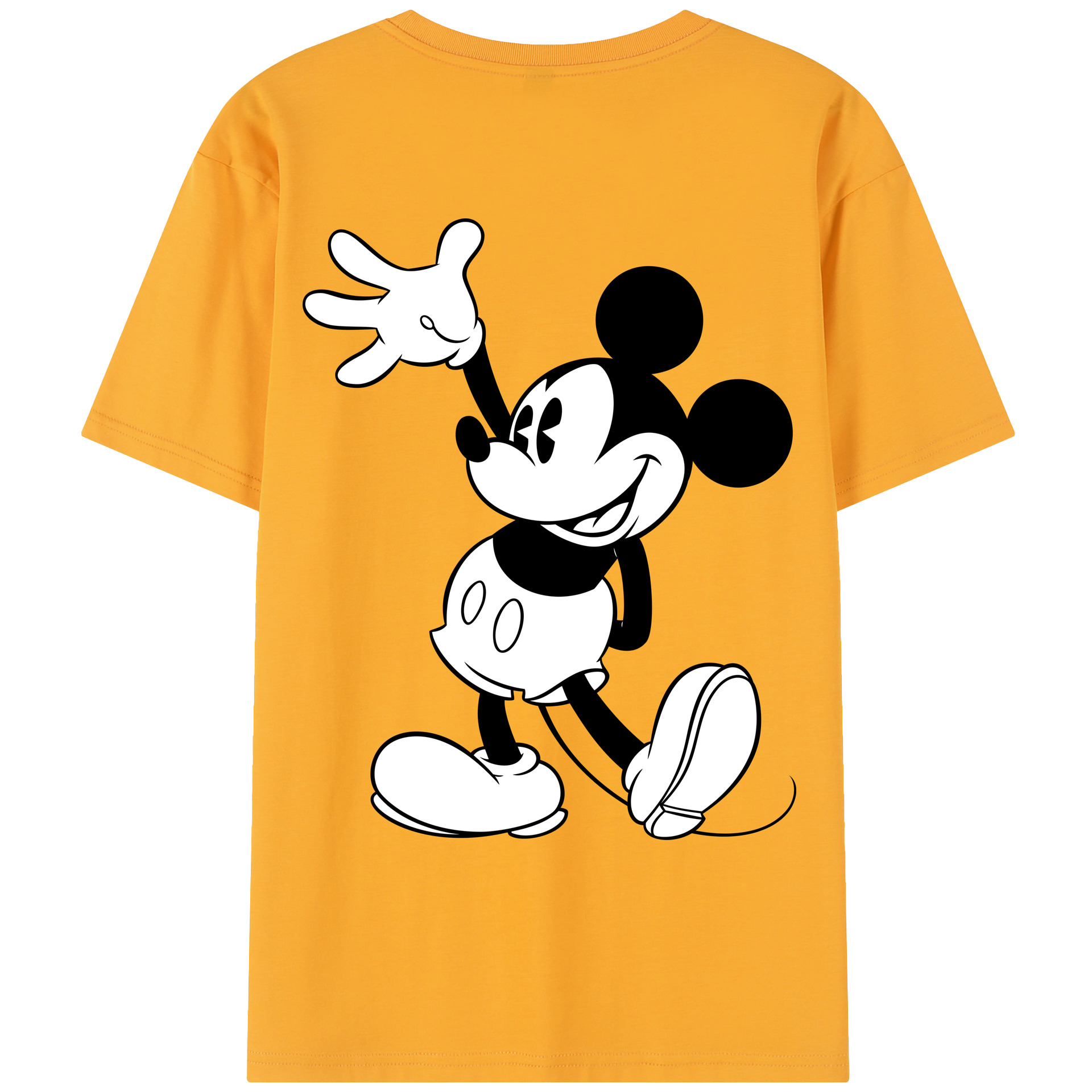 （画像用） ミッキーマウス Mickey Mouse レディース半袖Tシャツ(バックプリント)