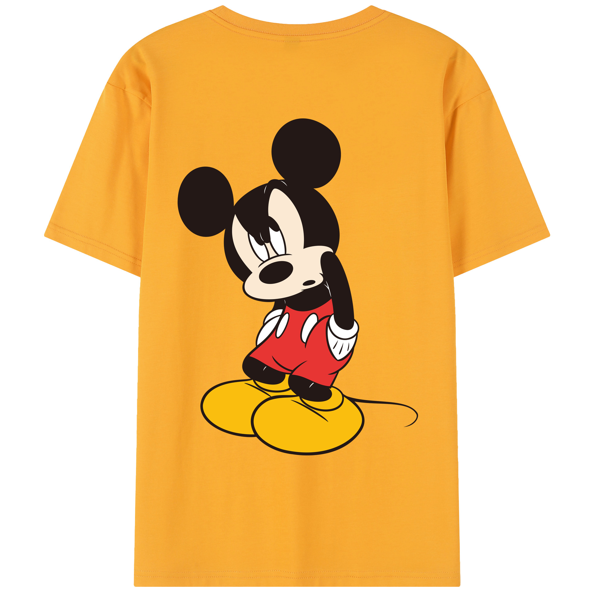 （画像用） ミッキーマウス Mickey Mouse レディース半袖Tシャツ(バックプリント)