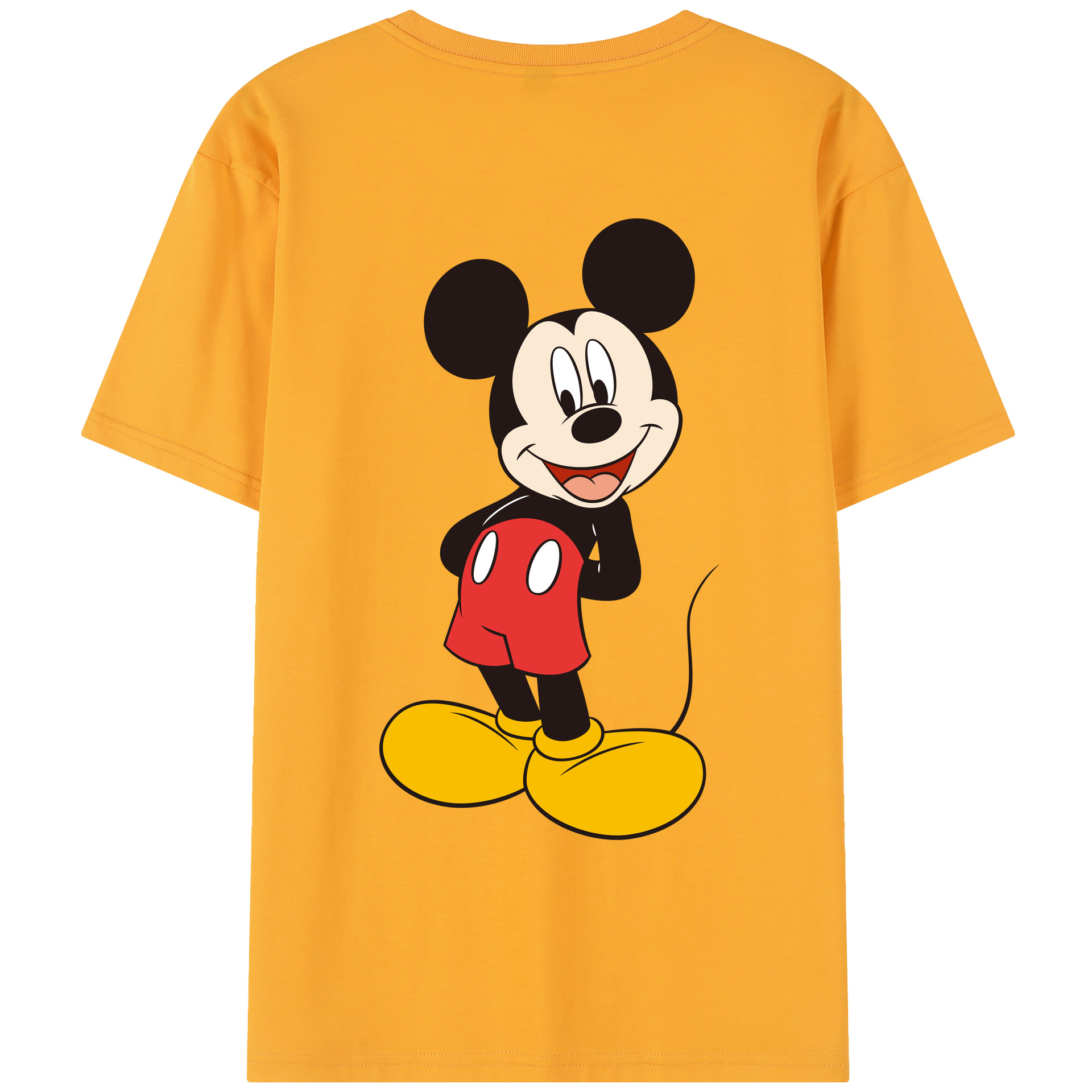 （画像用） ミッキーマウス Mickey Mouse レディース半袖Tシャツ(バックプリント)