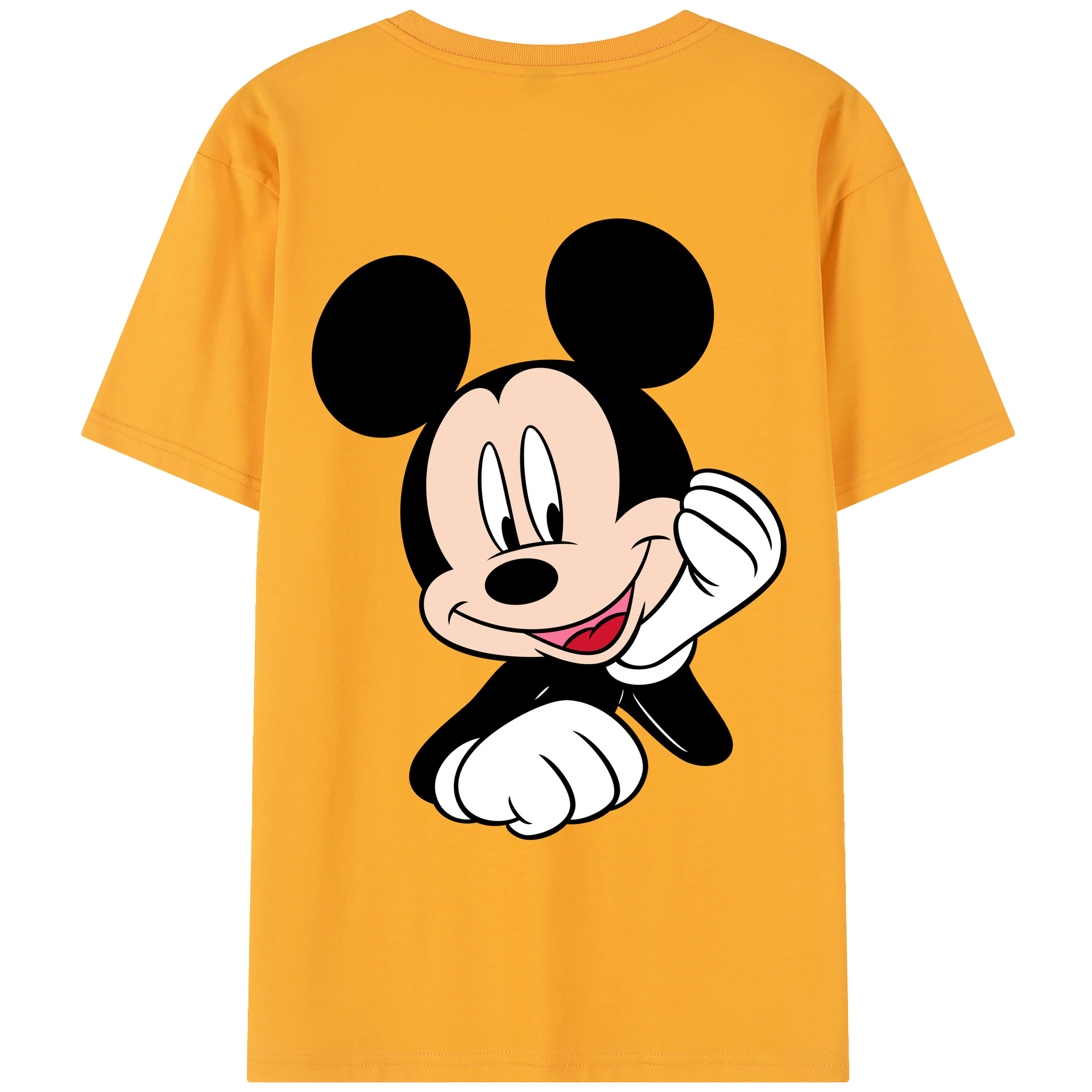 （画像用） ミッキーマウス Mickey Mouse レディース半袖Tシャツ(バックプリント)