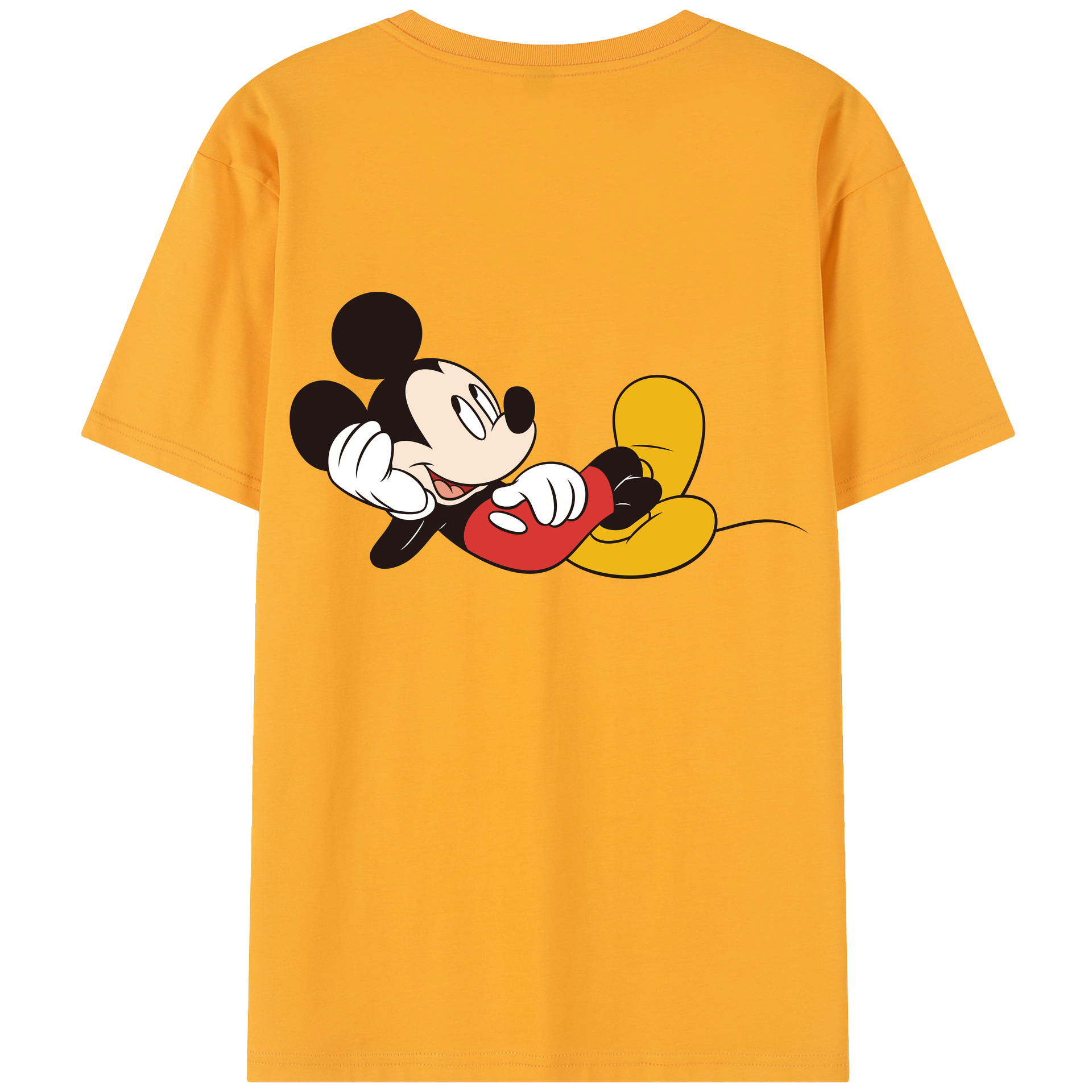 （画像用） ミッキーマウス Mickey Mouse レディース半袖Tシャツ(バックプリント)
