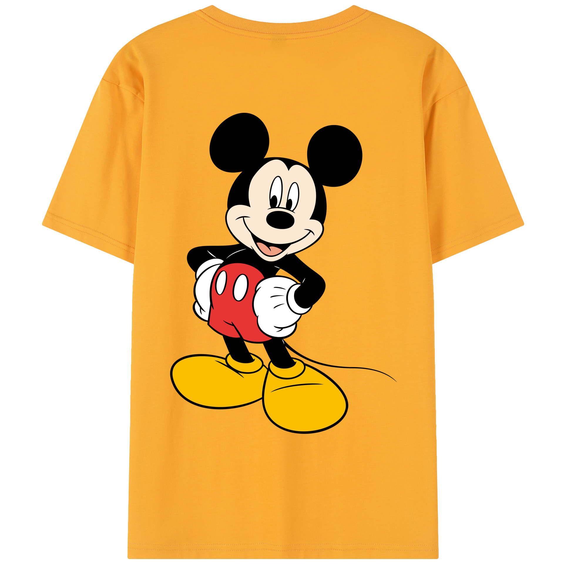 （画像用） ミッキーマウス Mickey Mouse レディース半袖Tシャツ(バックプリント)