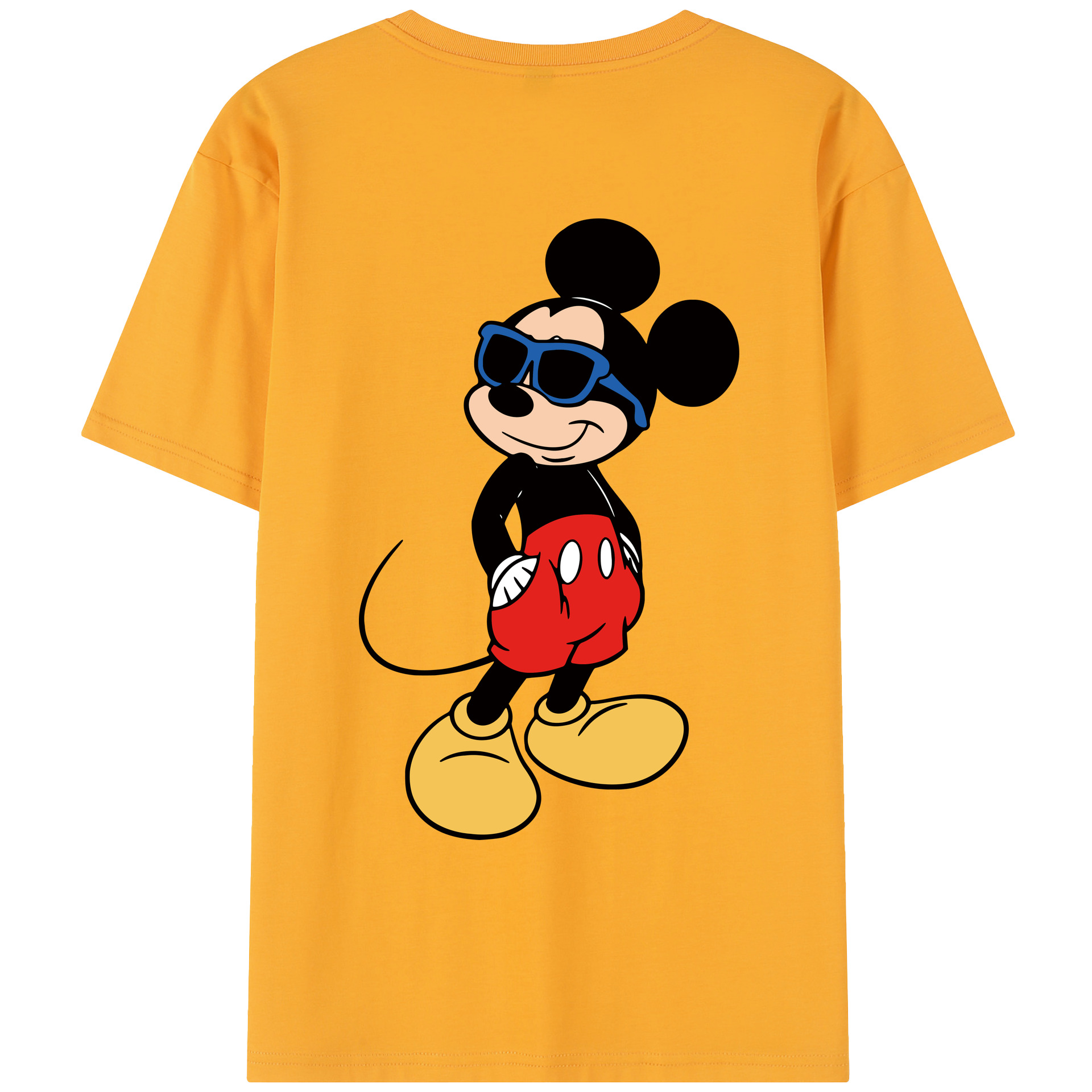 （画像用） ミッキーマウス Mickey Mouse レディース半袖Tシャツ(バックプリント)