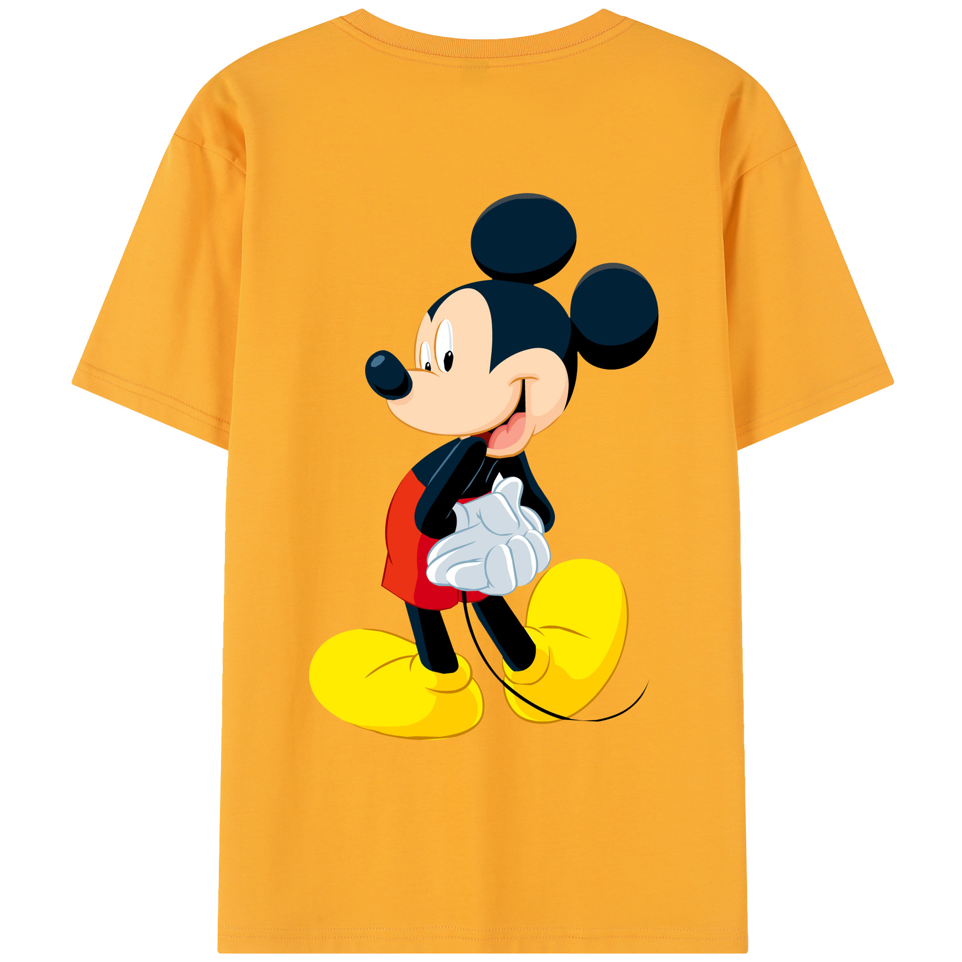 （画像用） ミッキーマウス Mickey Mouse レディース半袖Tシャツ(バックプリント)