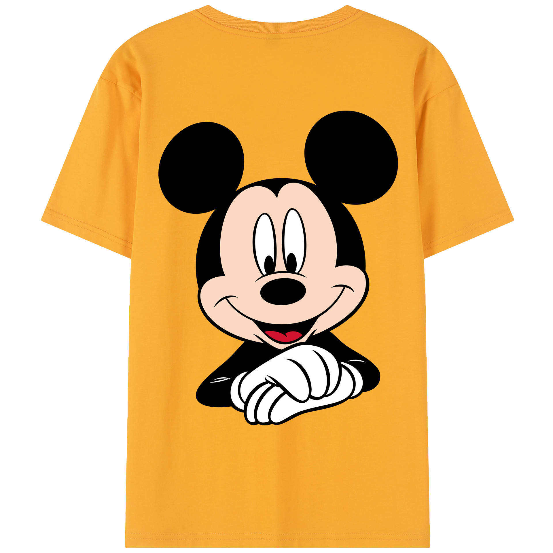 （画像用） ミッキーマウス Mickey Mouse レディース半袖Tシャツ(バックプリント)