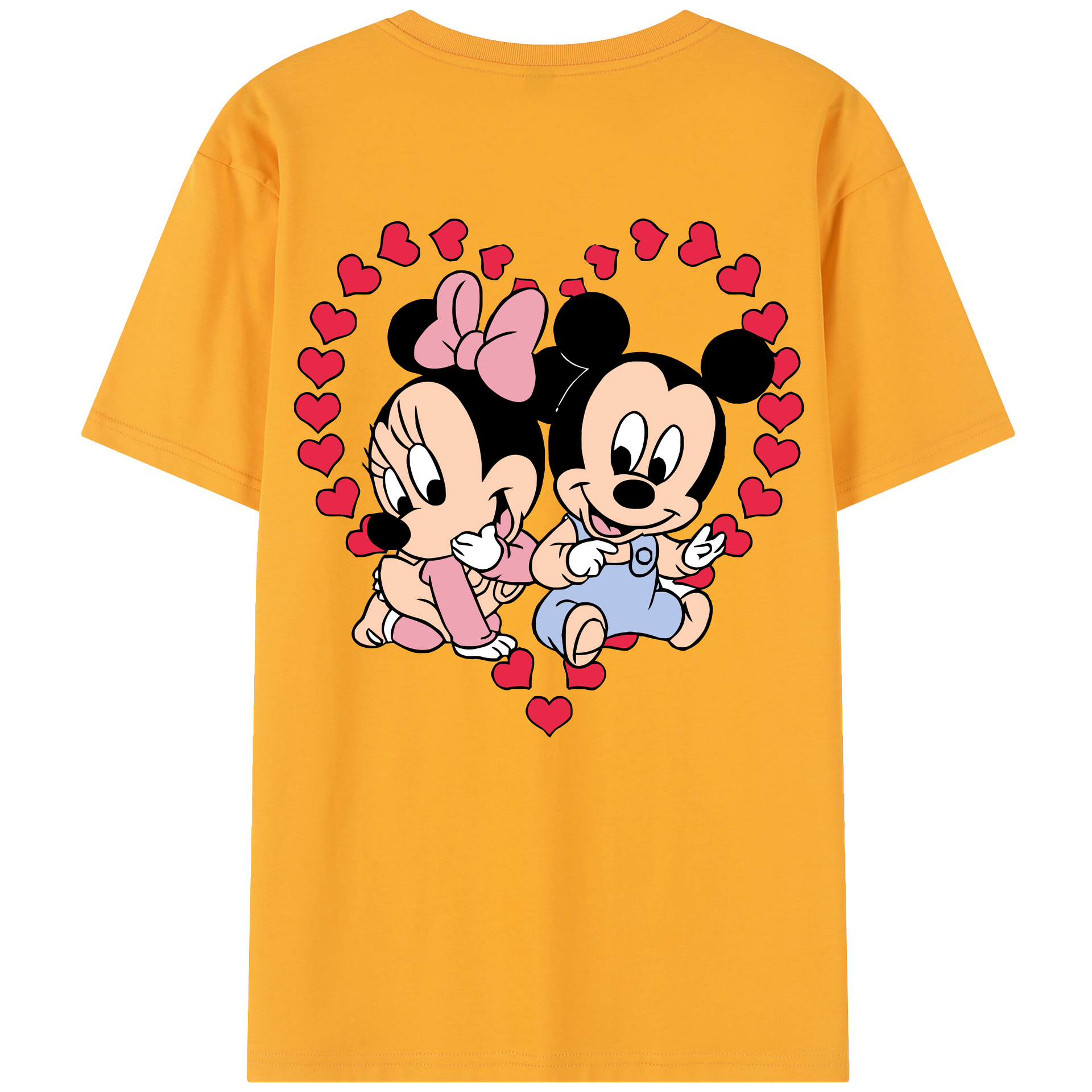 （画像用） ミッキーマウス Mickey Mouse レディース半袖Tシャツ(バックプリント)
