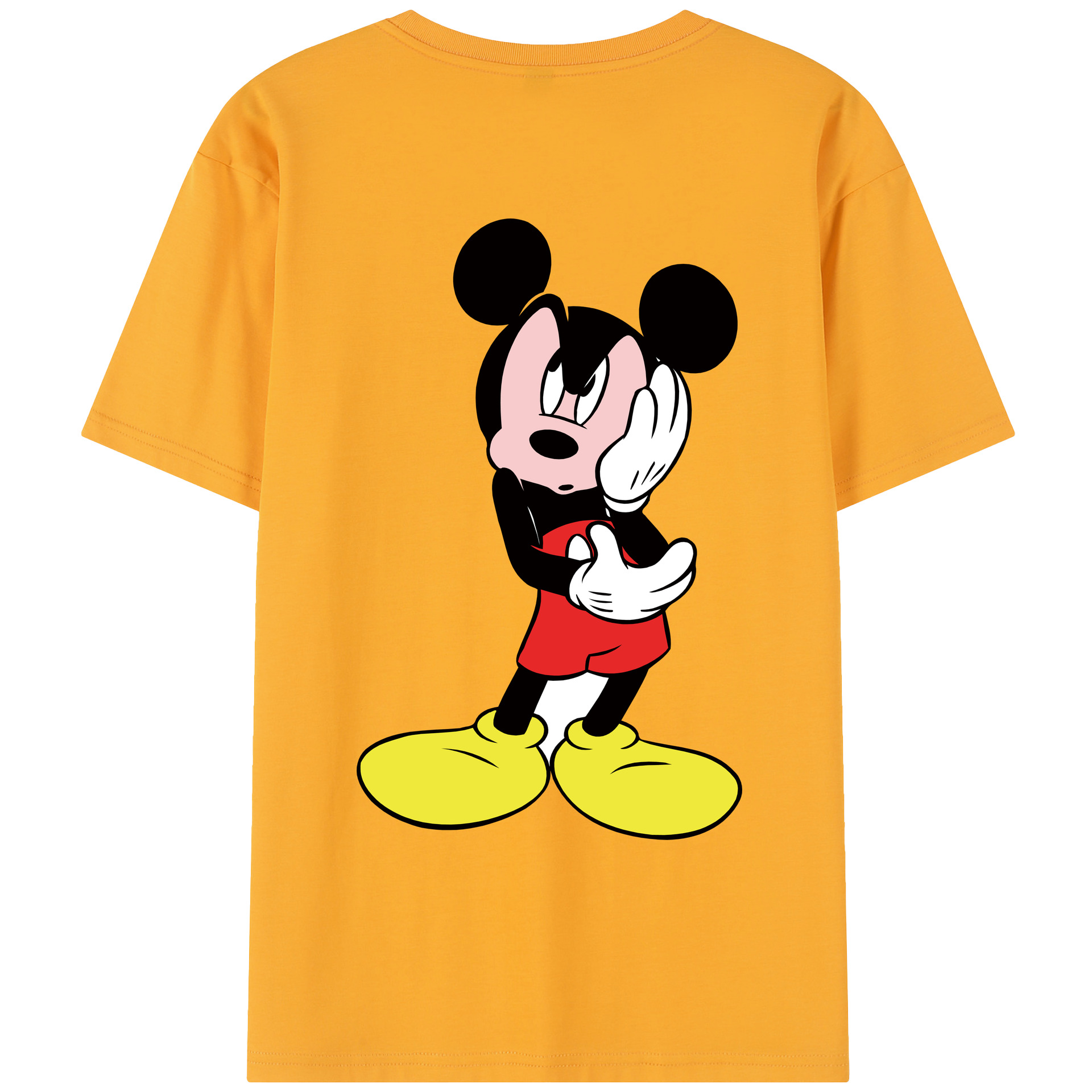（画像用） ミッキーマウス Mickey Mouse レディース半袖Tシャツ(バックプリント)