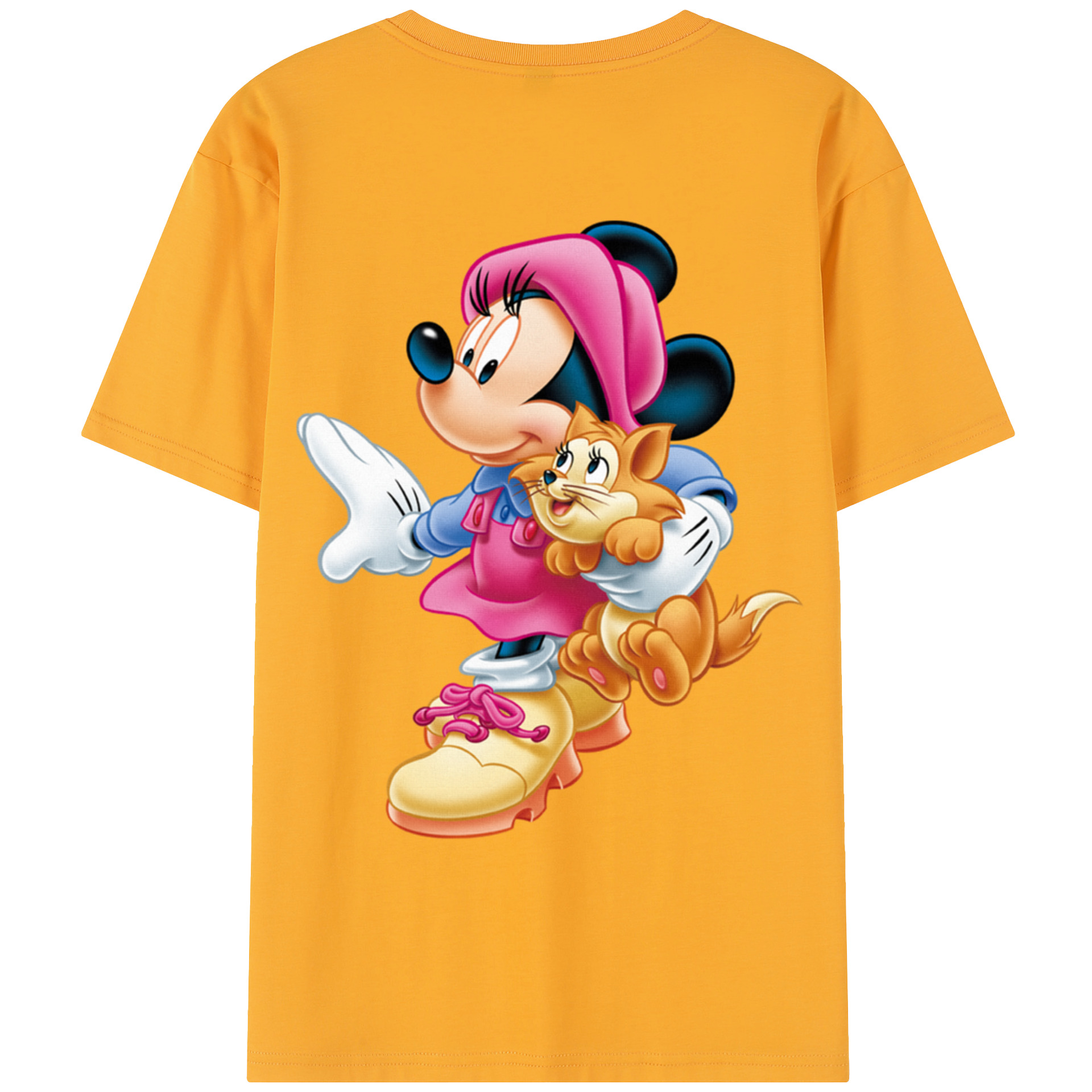 （画像用） ミッキーマウス Mickey Mouse レディース半袖Tシャツ(バックプリント)