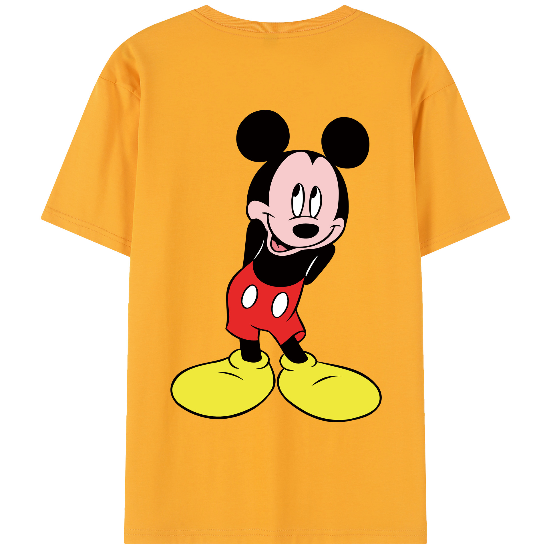 （画像用） ミッキーマウス Mickey Mouse レディース半袖Tシャツ(バックプリント)