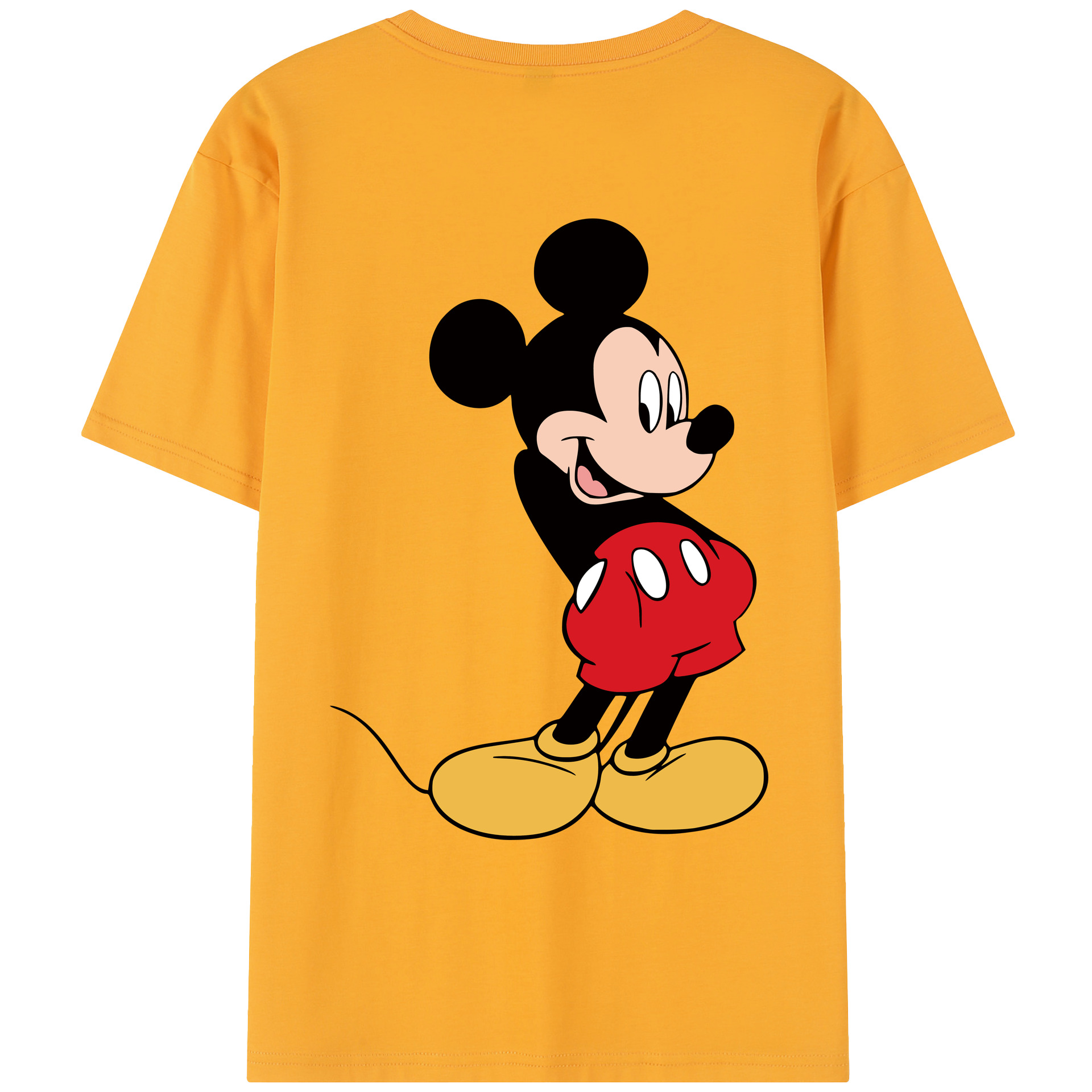 （画像用） ミッキーマウス Mickey Mouse レディース半袖Tシャツ(バックプリント)