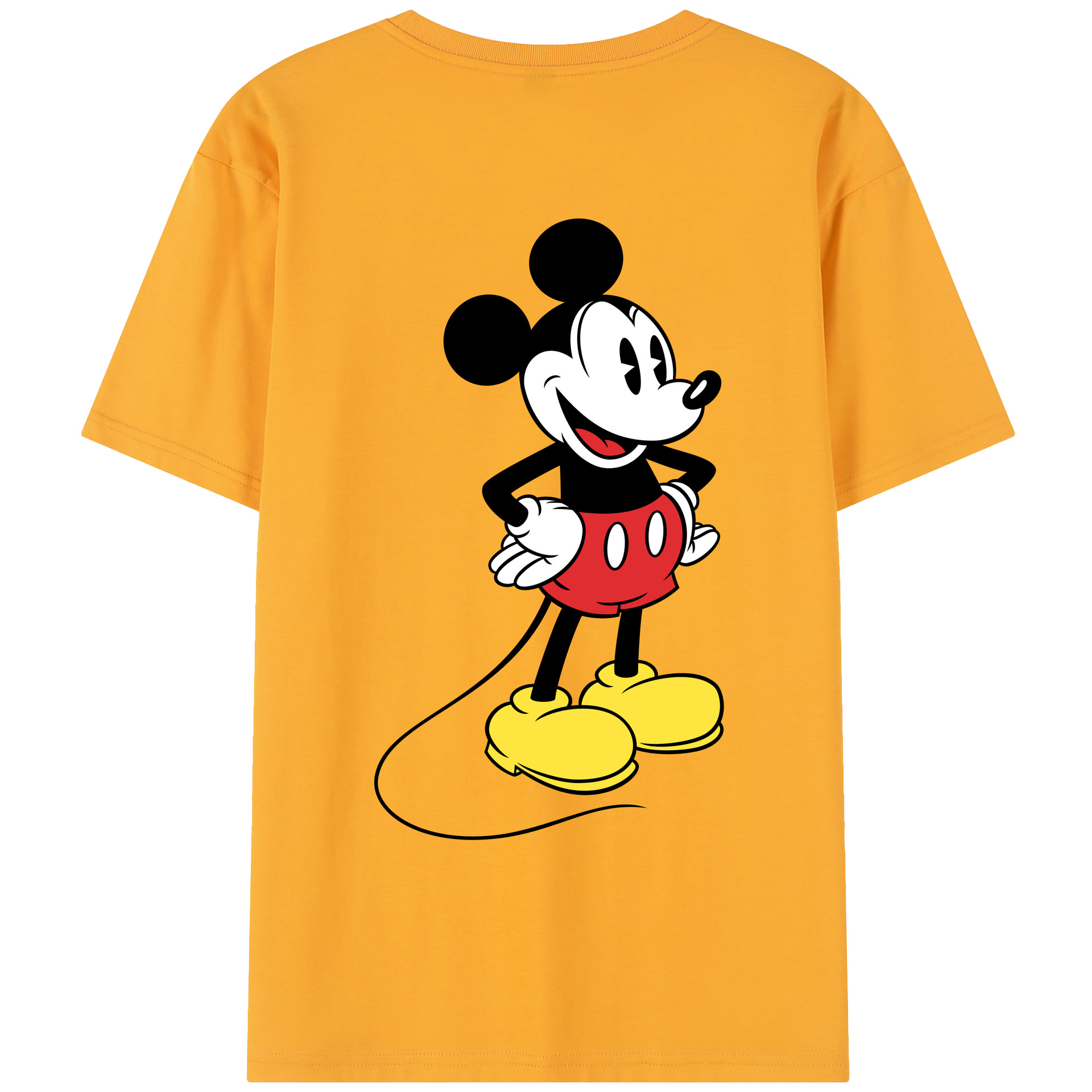 （画像用） ミッキーマウス Mickey Mouse レディース半袖Tシャツ(バックプリント)