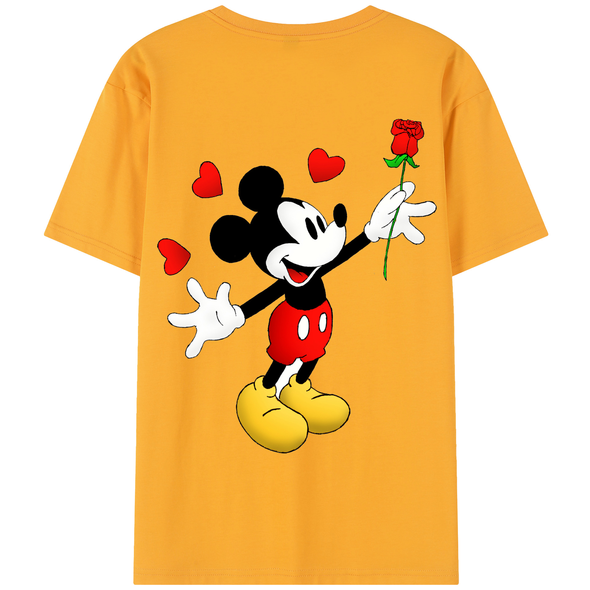 （画像用） ミッキーマウス Mickey Mouse レディース半袖Tシャツ(バックプリント)