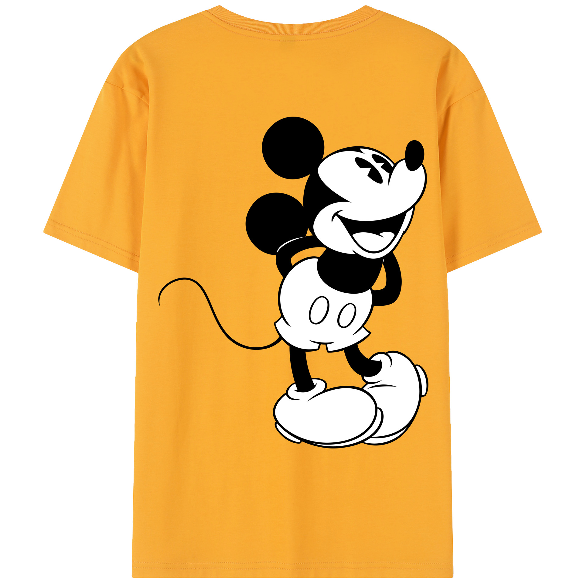 （画像用） ミッキーマウス Mickey Mouse レディース半袖Tシャツ(バックプリント)