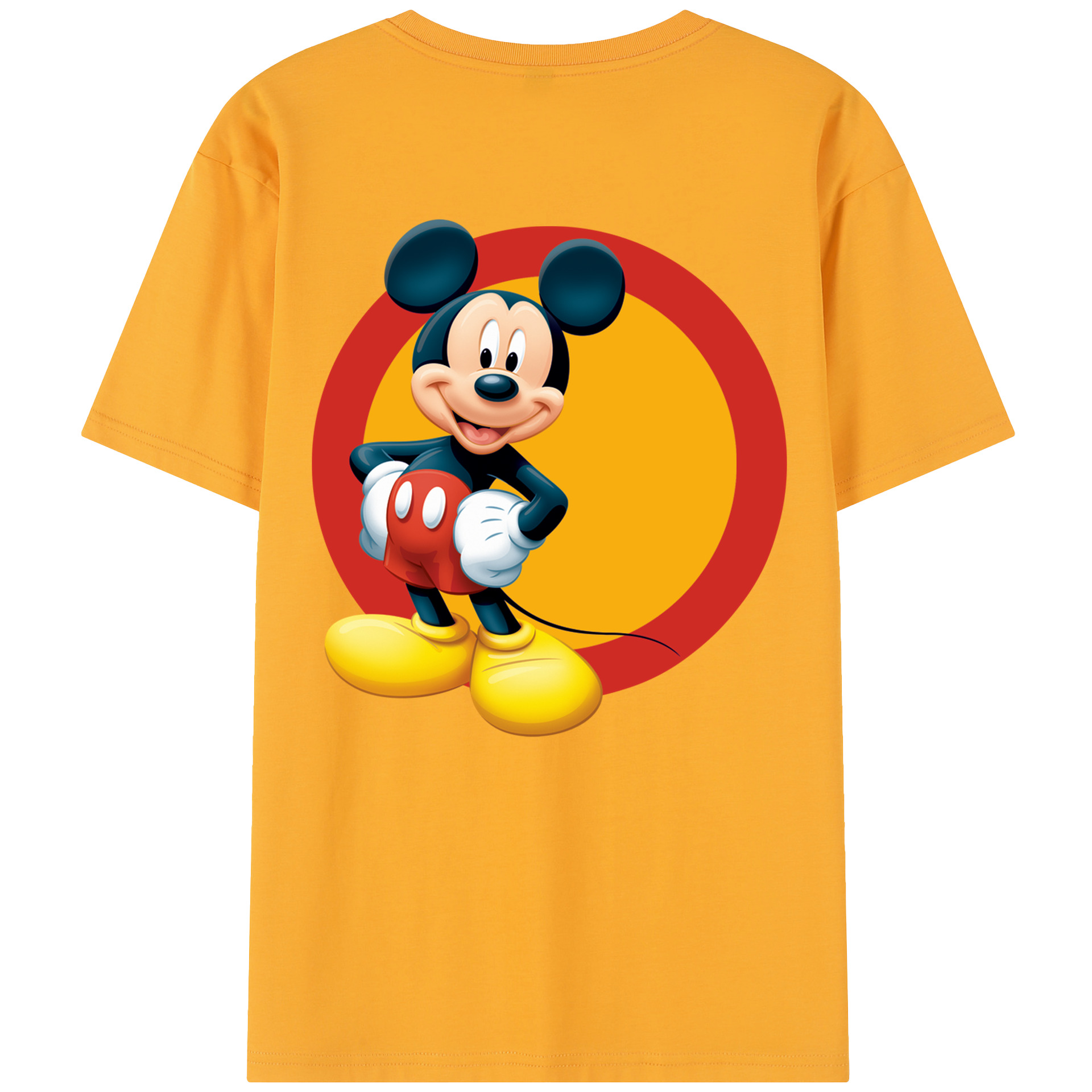 （画像用） ミッキーマウス Mickey Mouse レディース半袖Tシャツ(バックプリント)
