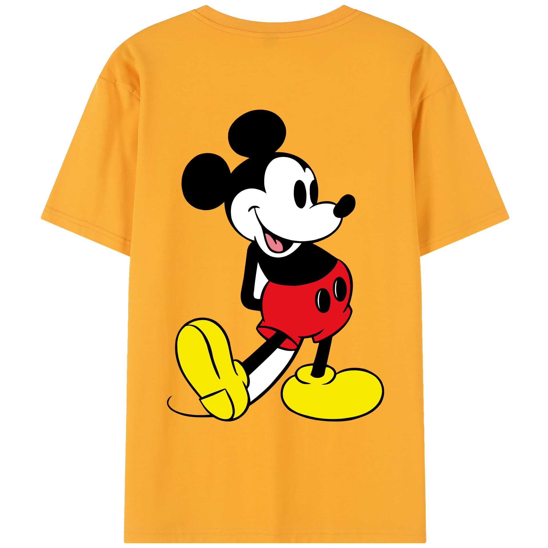（画像用） ミッキーマウス Mickey Mouse レディース半袖Tシャツ(バックプリント)