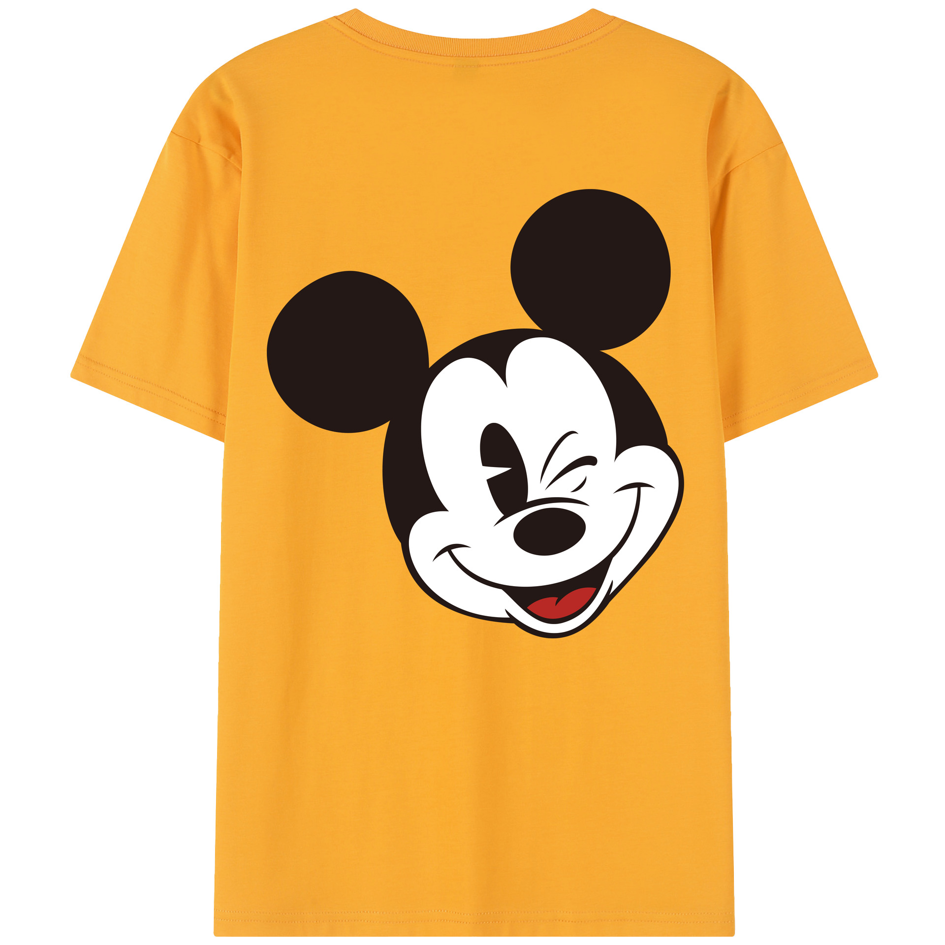 （画像用） ミッキーマウス Mickey Mouse レディース半袖Tシャツ(バックプリント)