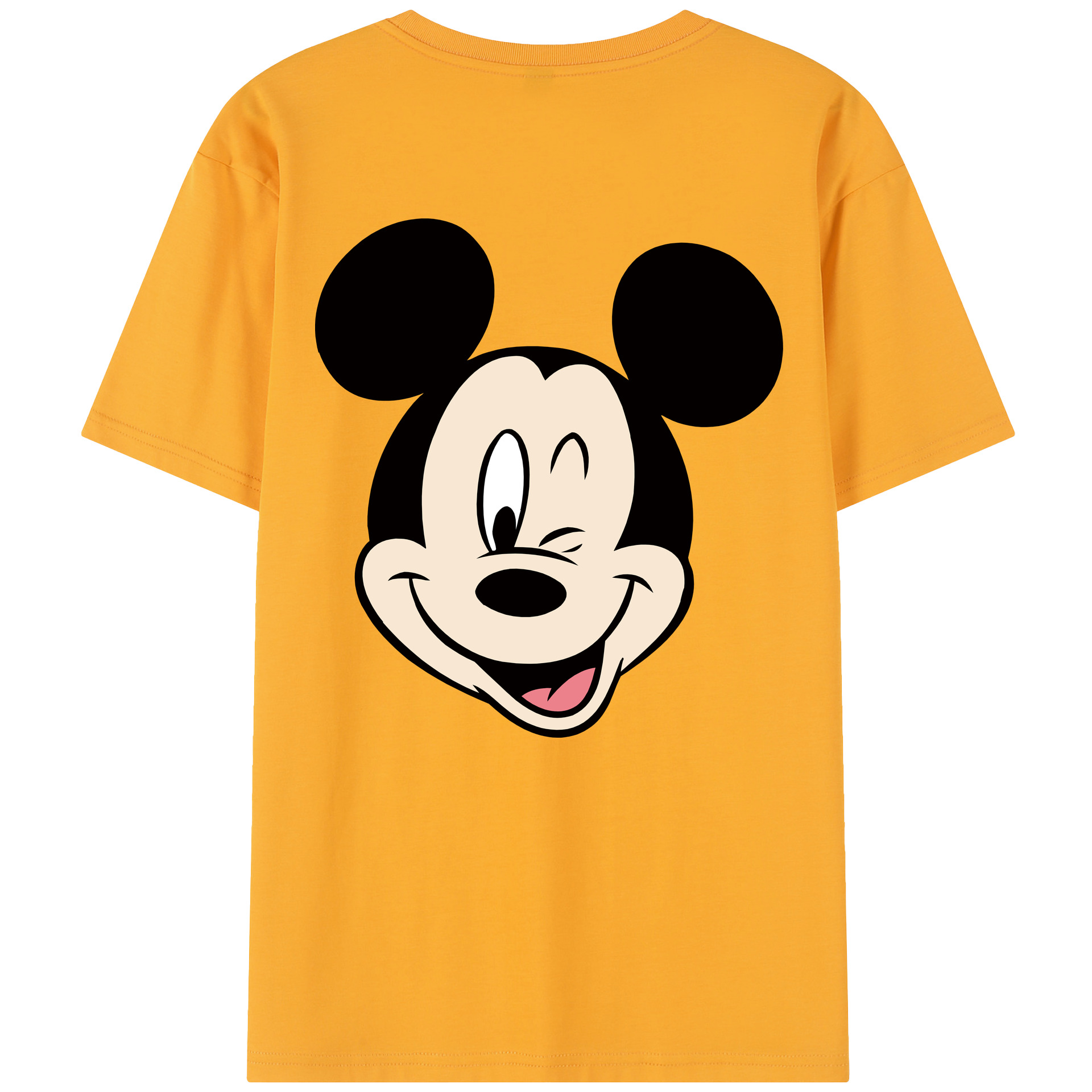 （画像用） ミッキーマウス Mickey Mouse レディース半袖Tシャツ(バックプリント)
