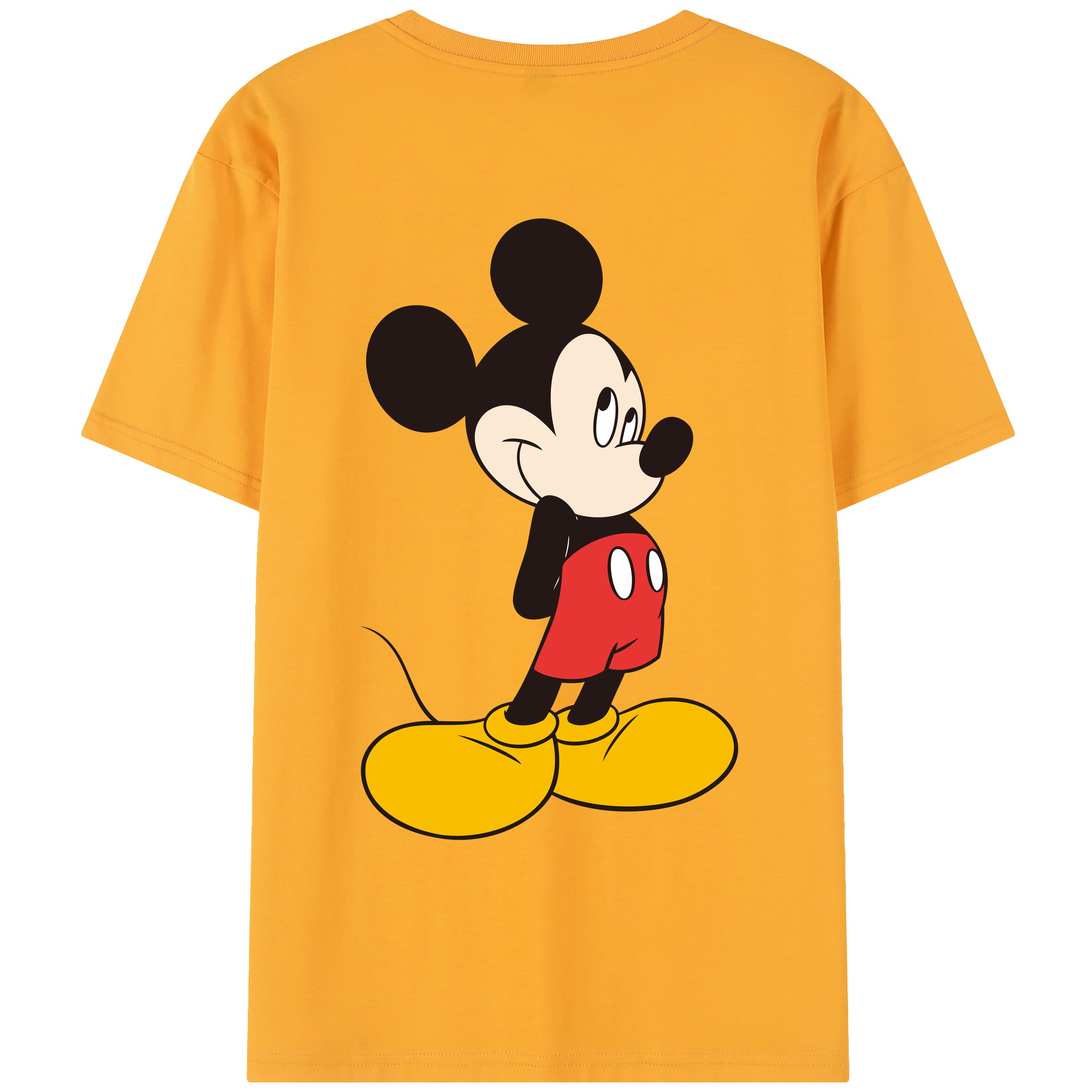 （画像用） ミッキーマウス Mickey Mouse レディース半袖Tシャツ(バックプリント)