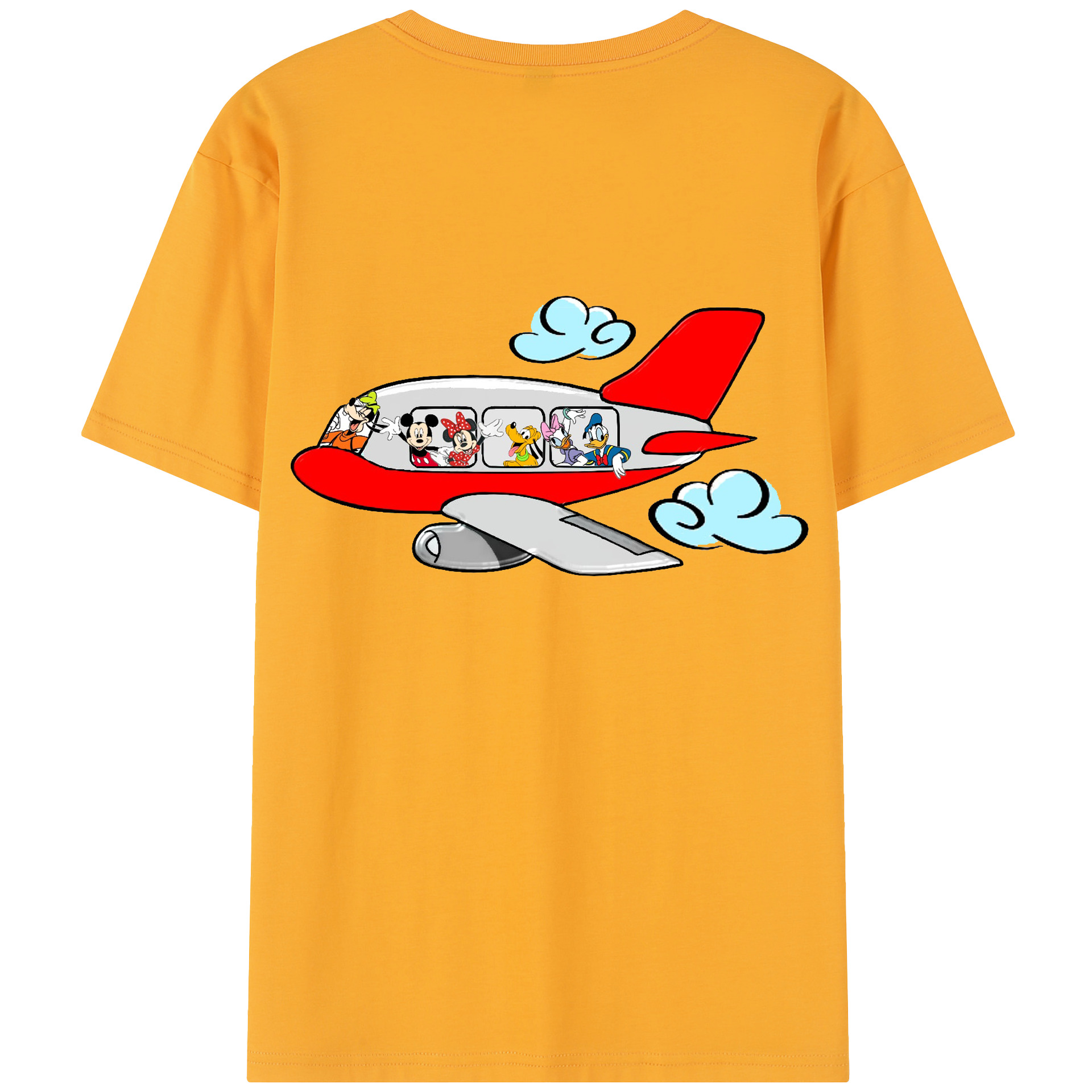 （画像用） ミッキーマウス Mickey Mouse レディース半袖Tシャツ(バックプリント)