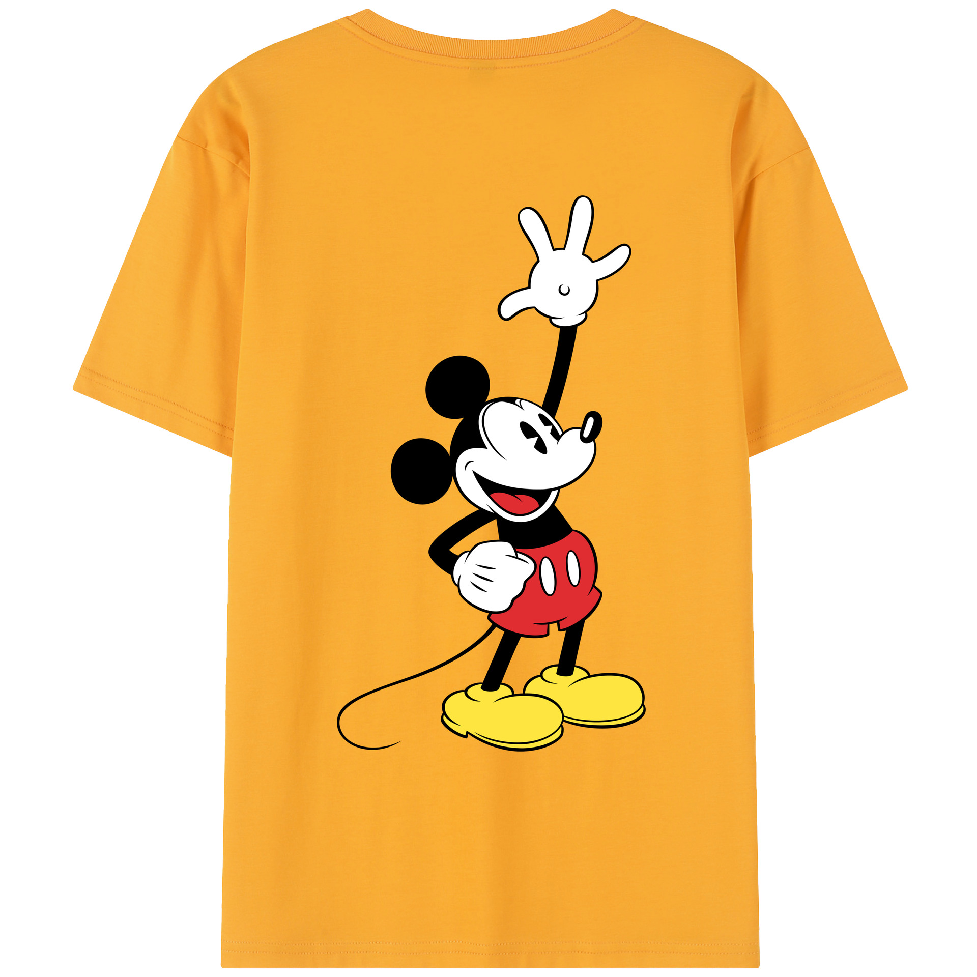 （画像用） ミッキーマウス Mickey Mouse レディース半袖Tシャツ(バックプリント)