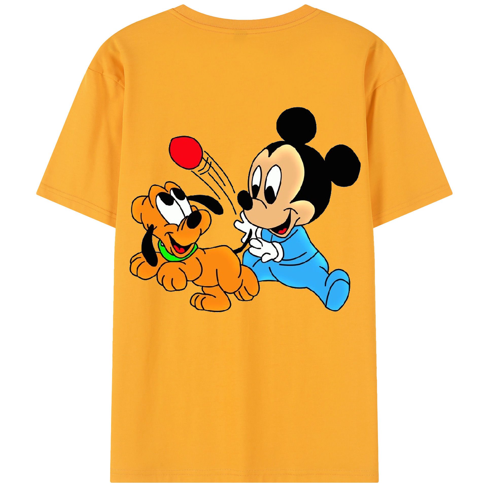 （画像用） ミッキーマウス Mickey Mouse レディース半袖Tシャツ(バックプリント)