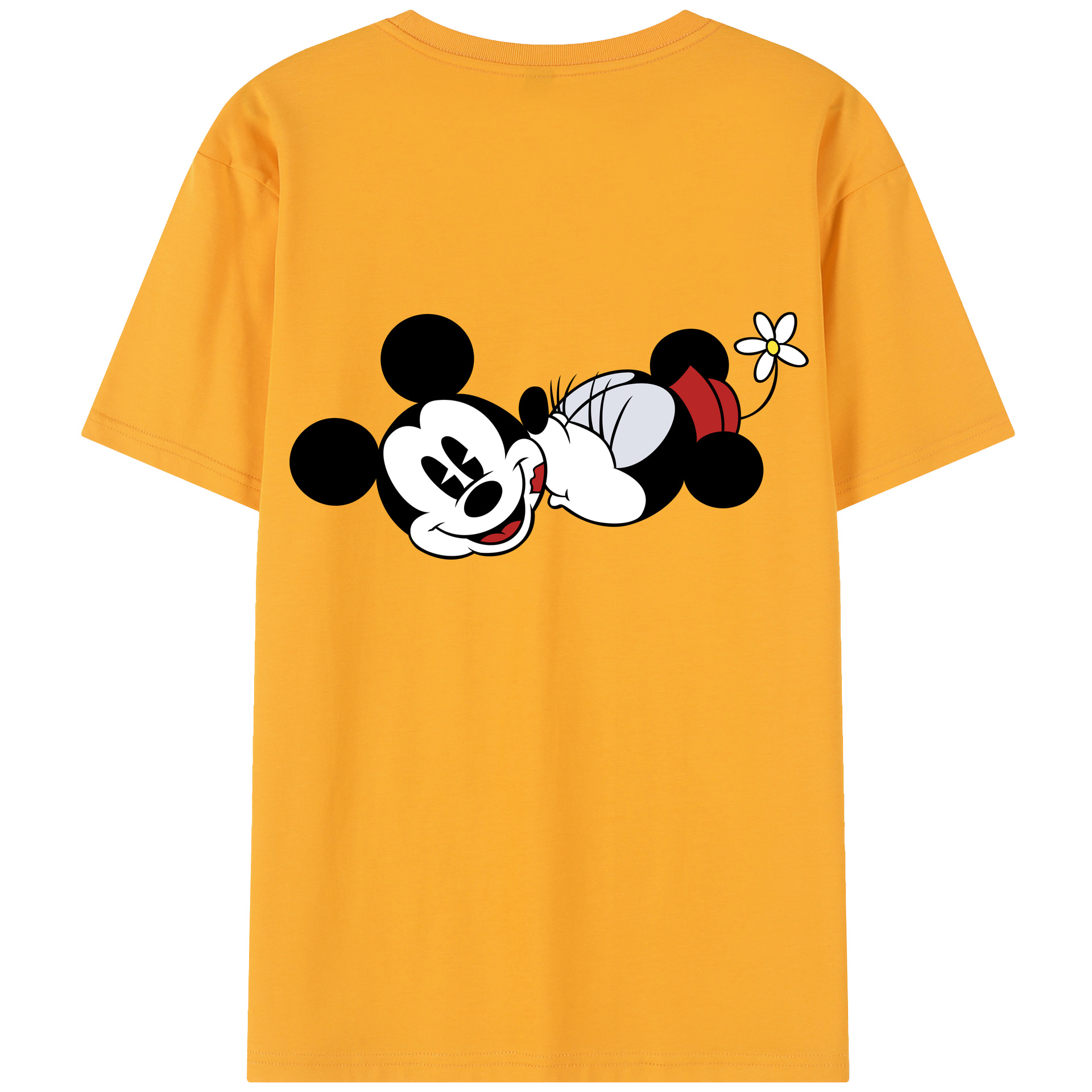 （画像用） ミッキーマウス Mickey Mouse レディース半袖Tシャツ(バックプリント)