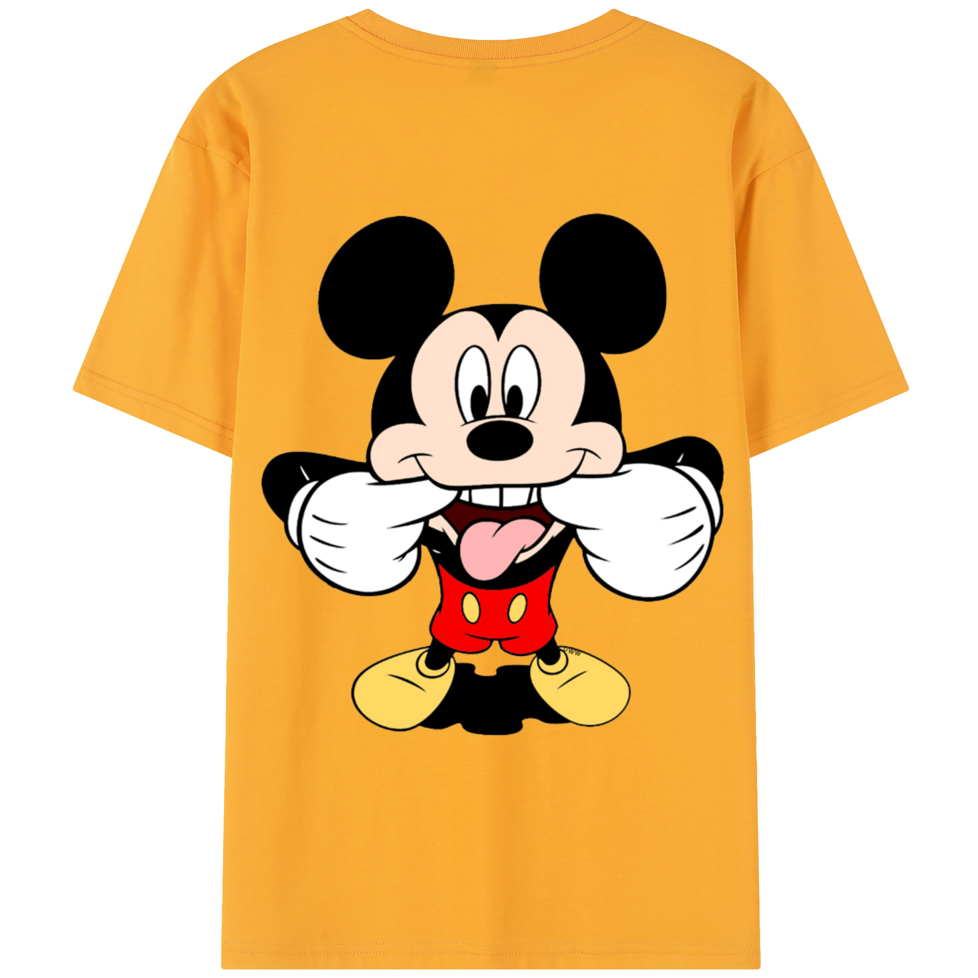 （画像用） ミッキーマウス Mickey Mouse レディース半袖Tシャツ(バックプリント)