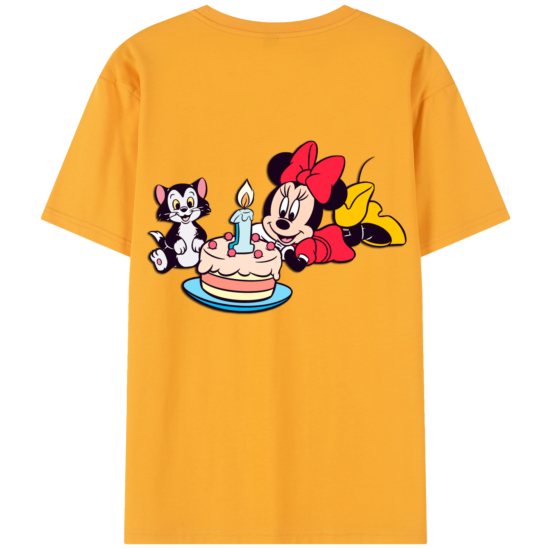 （画像用） ミッキーマウス Mickey Mouse レディース半袖Tシャツ(バックプリント)