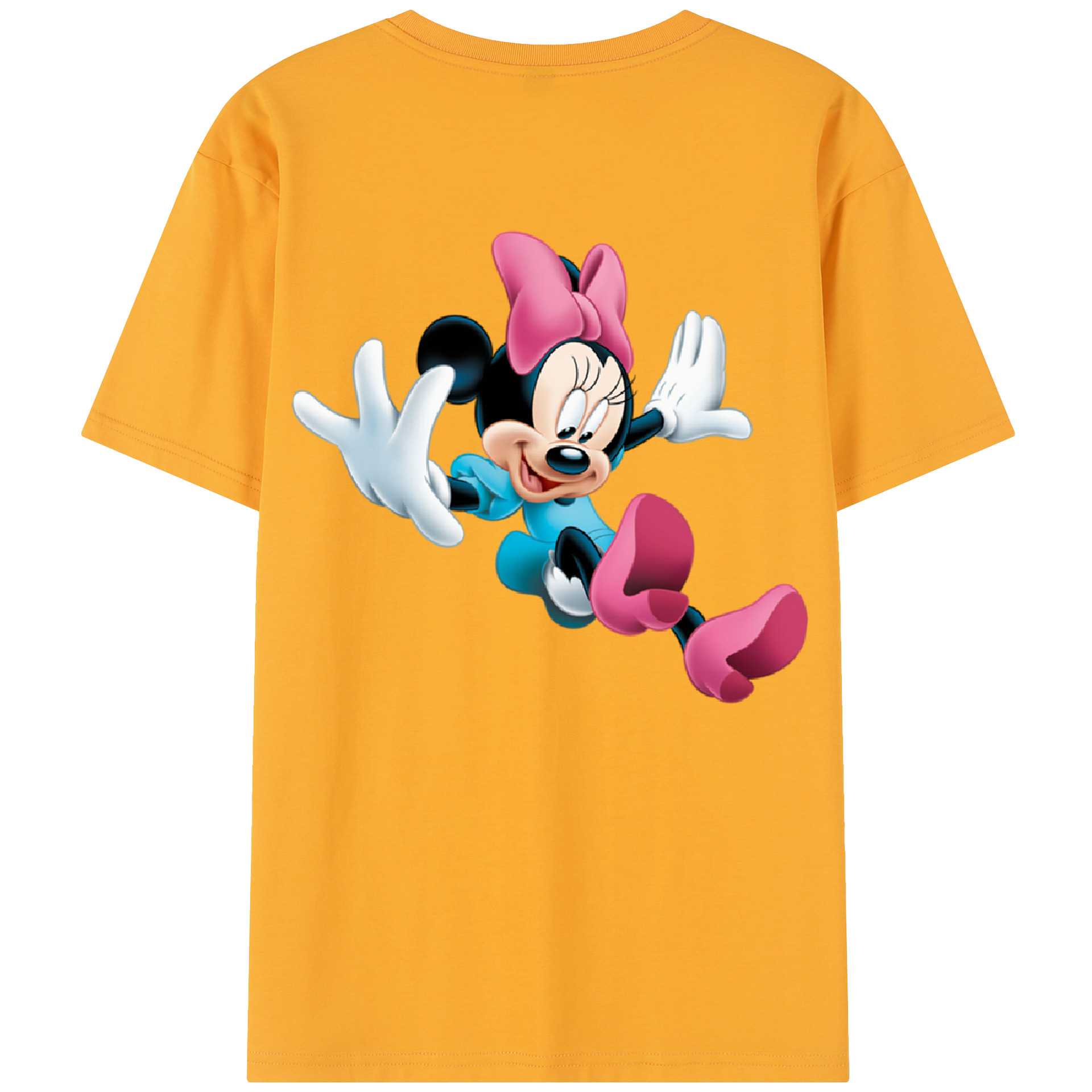 （画像用） ミッキーマウス Mickey Mouse レディース半袖Tシャツ(バックプリント)