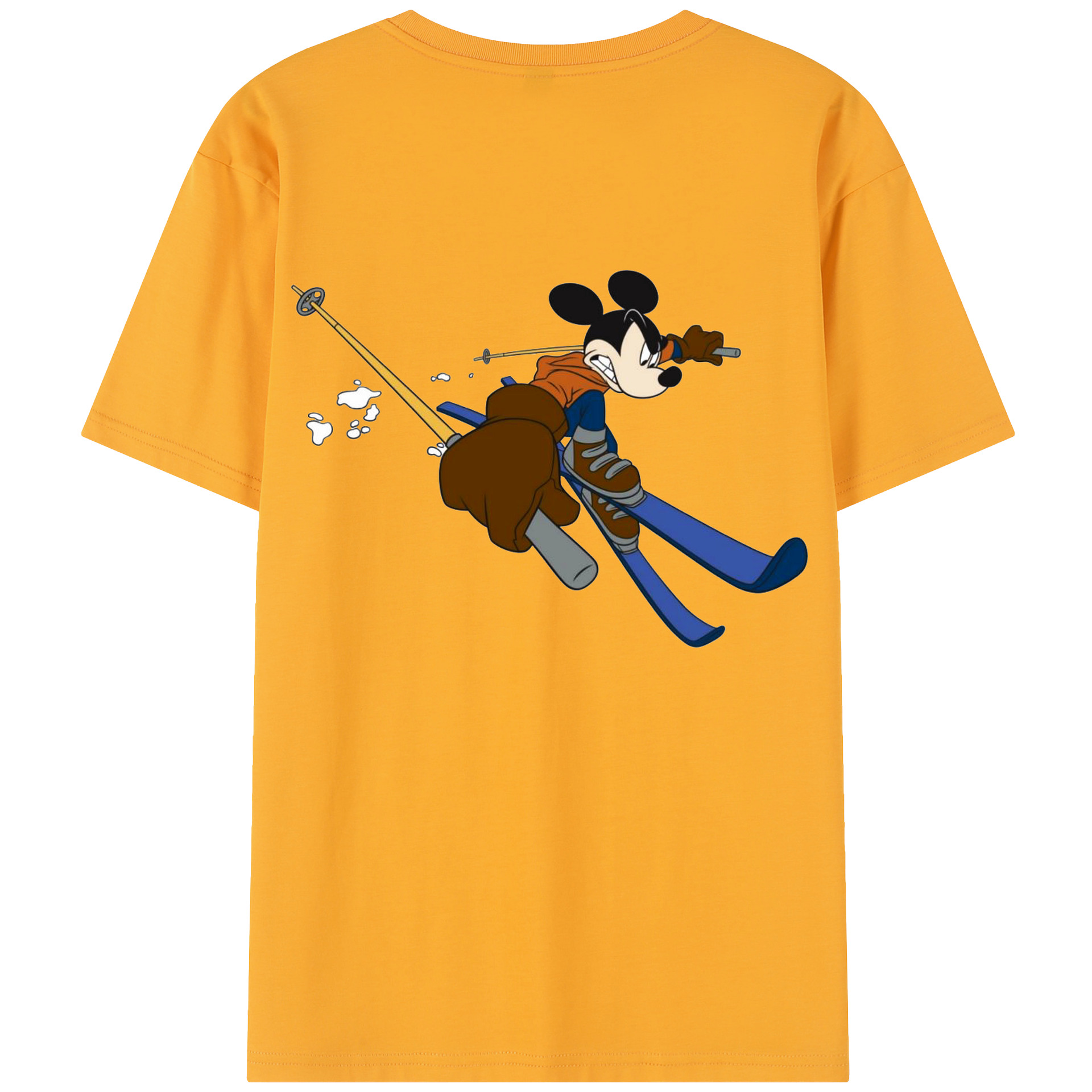 （画像用） ミッキーマウス Mickey Mouse レディース半袖Tシャツ(バックプリント)