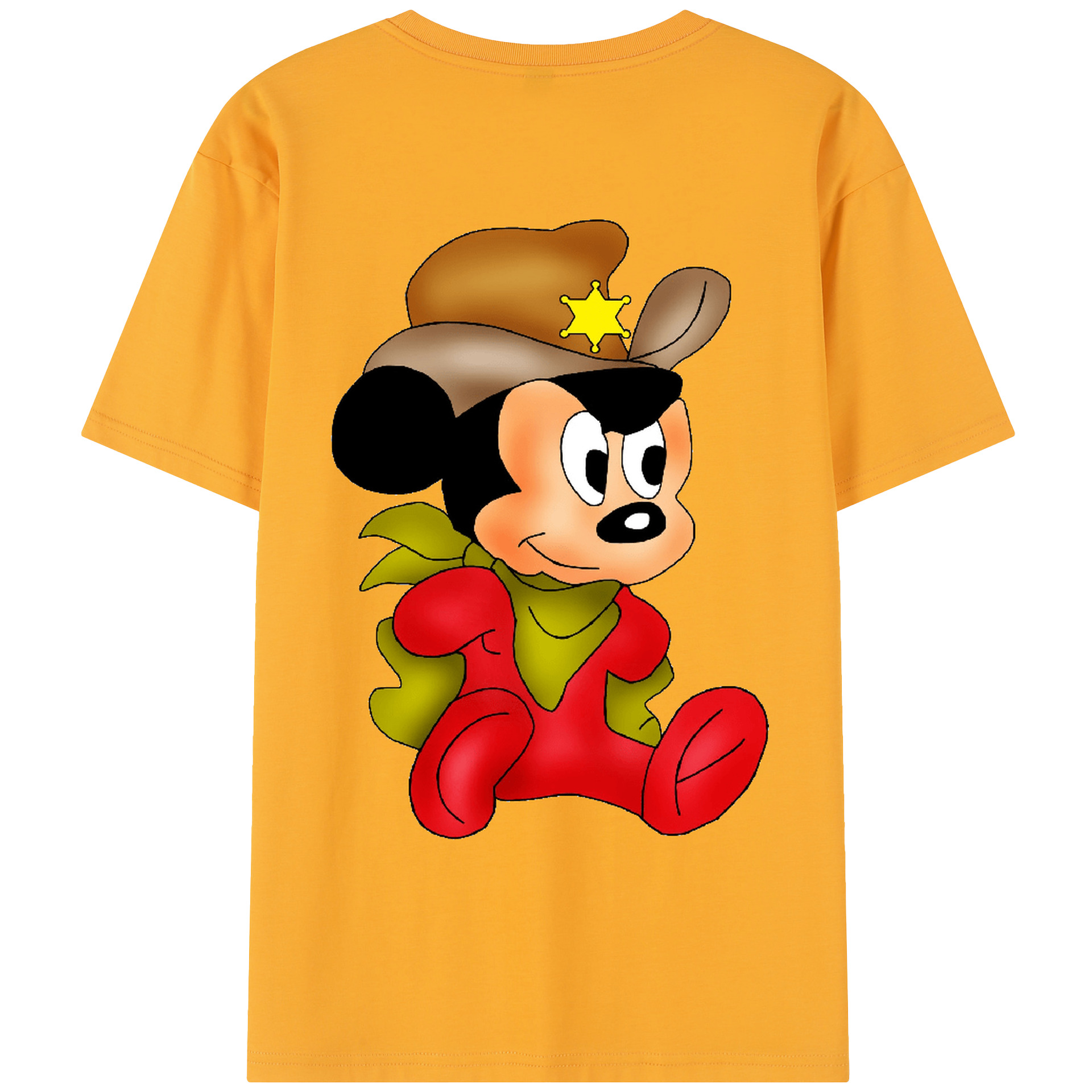 （画像用） ミッキーマウス Mickey Mouse レディース半袖Tシャツ(バックプリント)