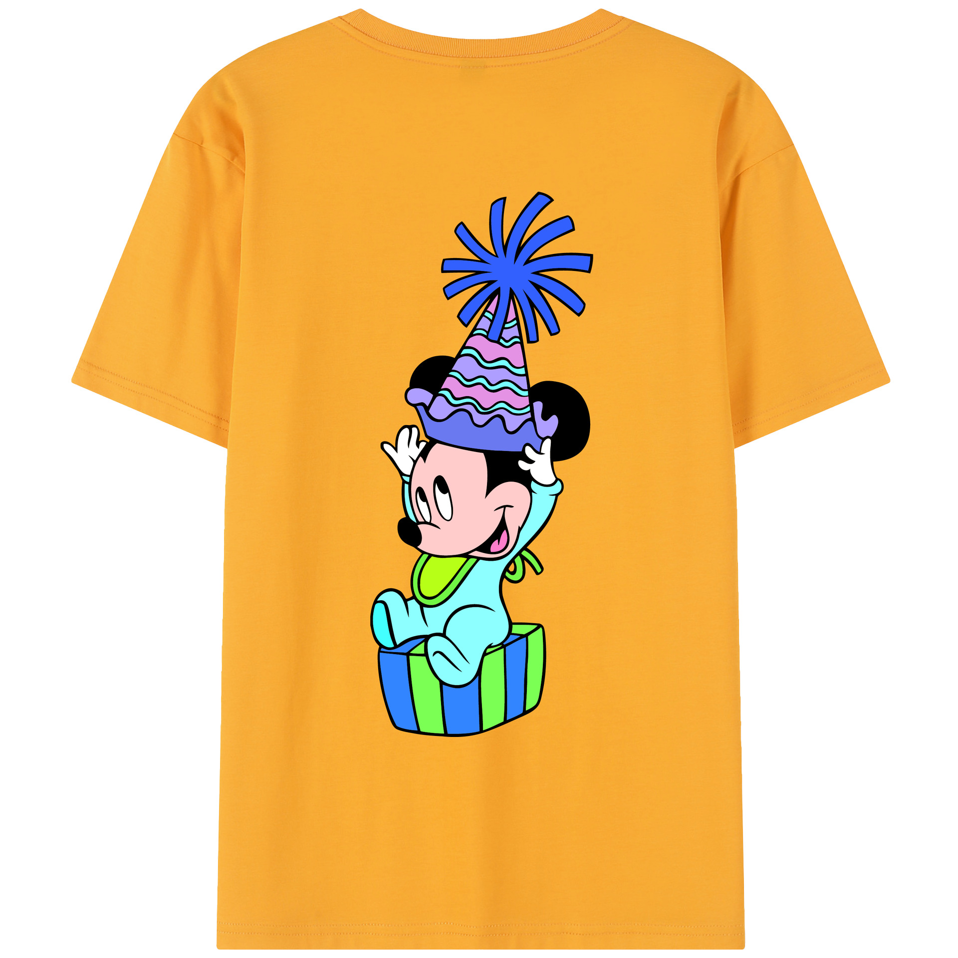 （画像用） ミッキーマウス Mickey Mouse レディース半袖Tシャツ(バックプリント)