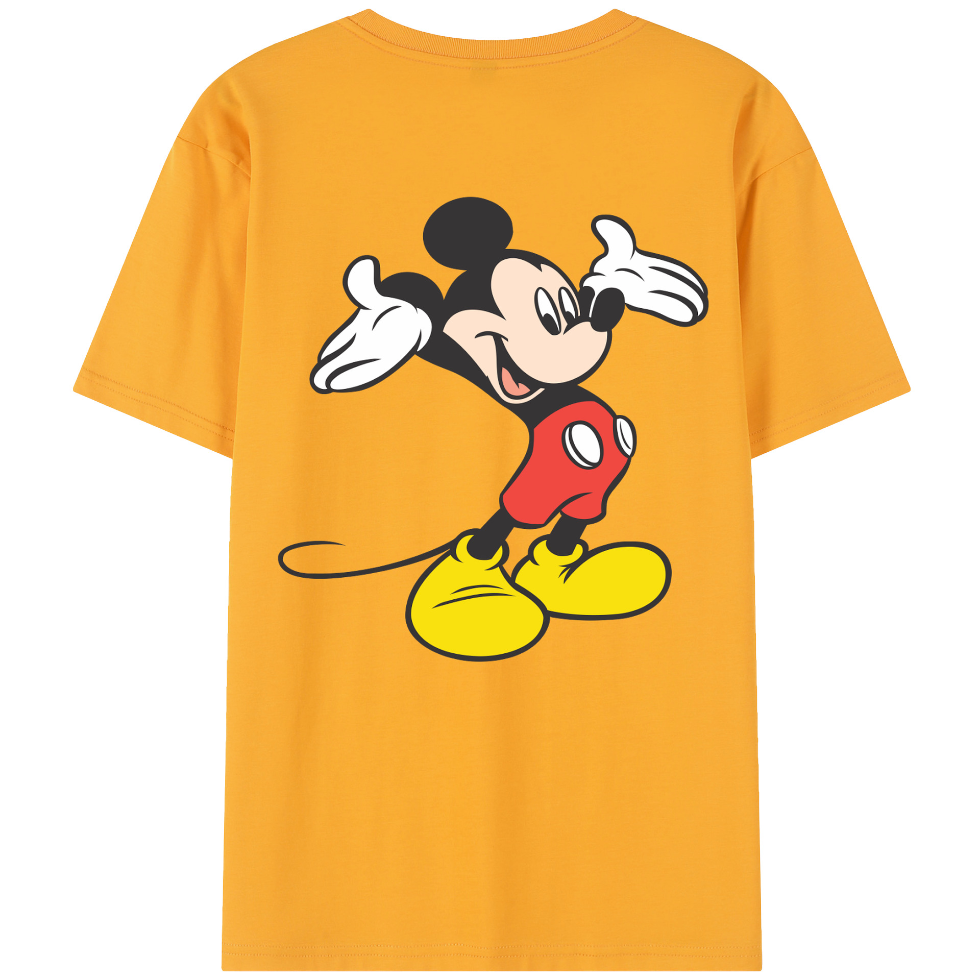 （画像用） ミッキーマウス Mickey Mouse レディース半袖Tシャツ(バックプリント)