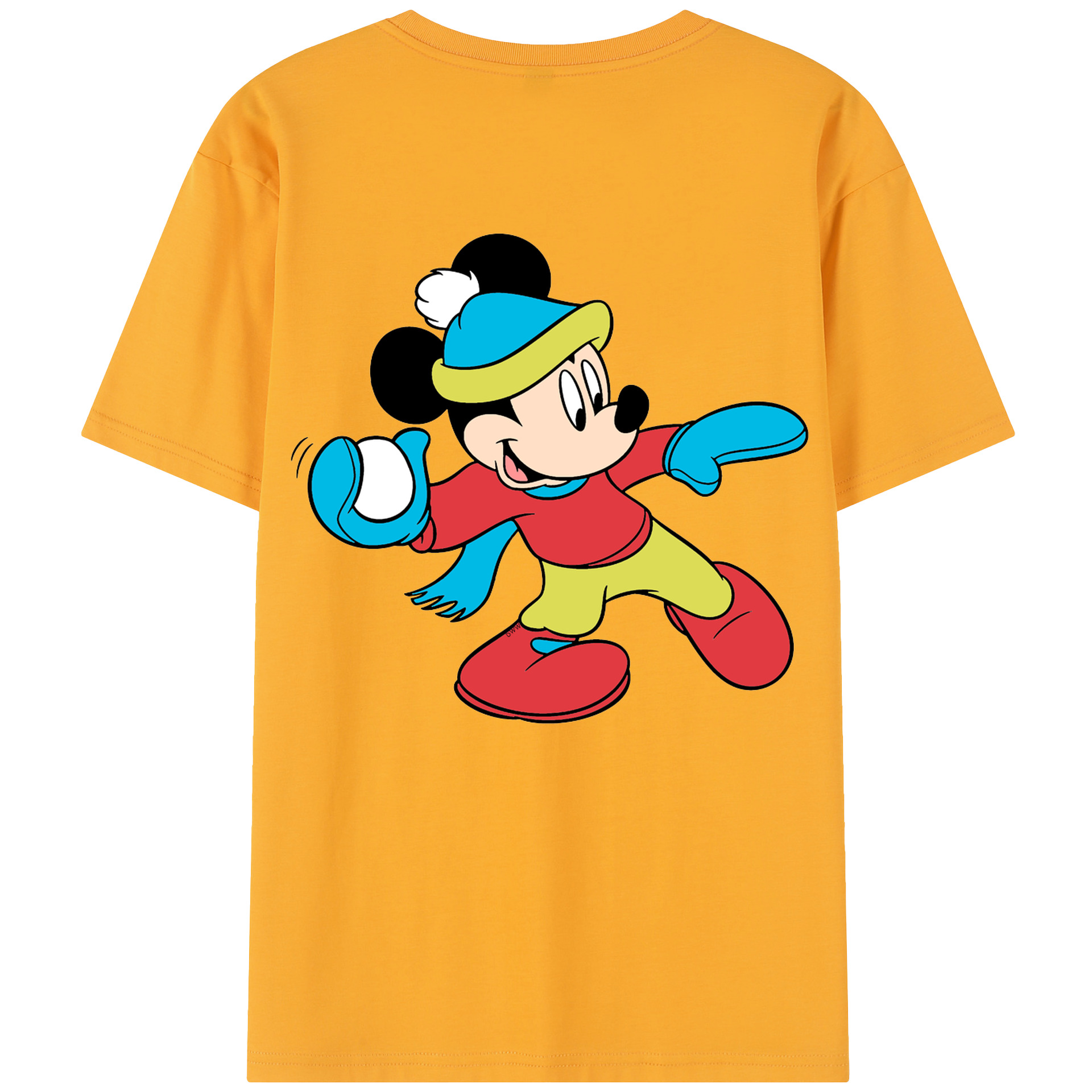 （画像用） ミッキーマウス Mickey Mouse レディース半袖Tシャツ(バックプリント)