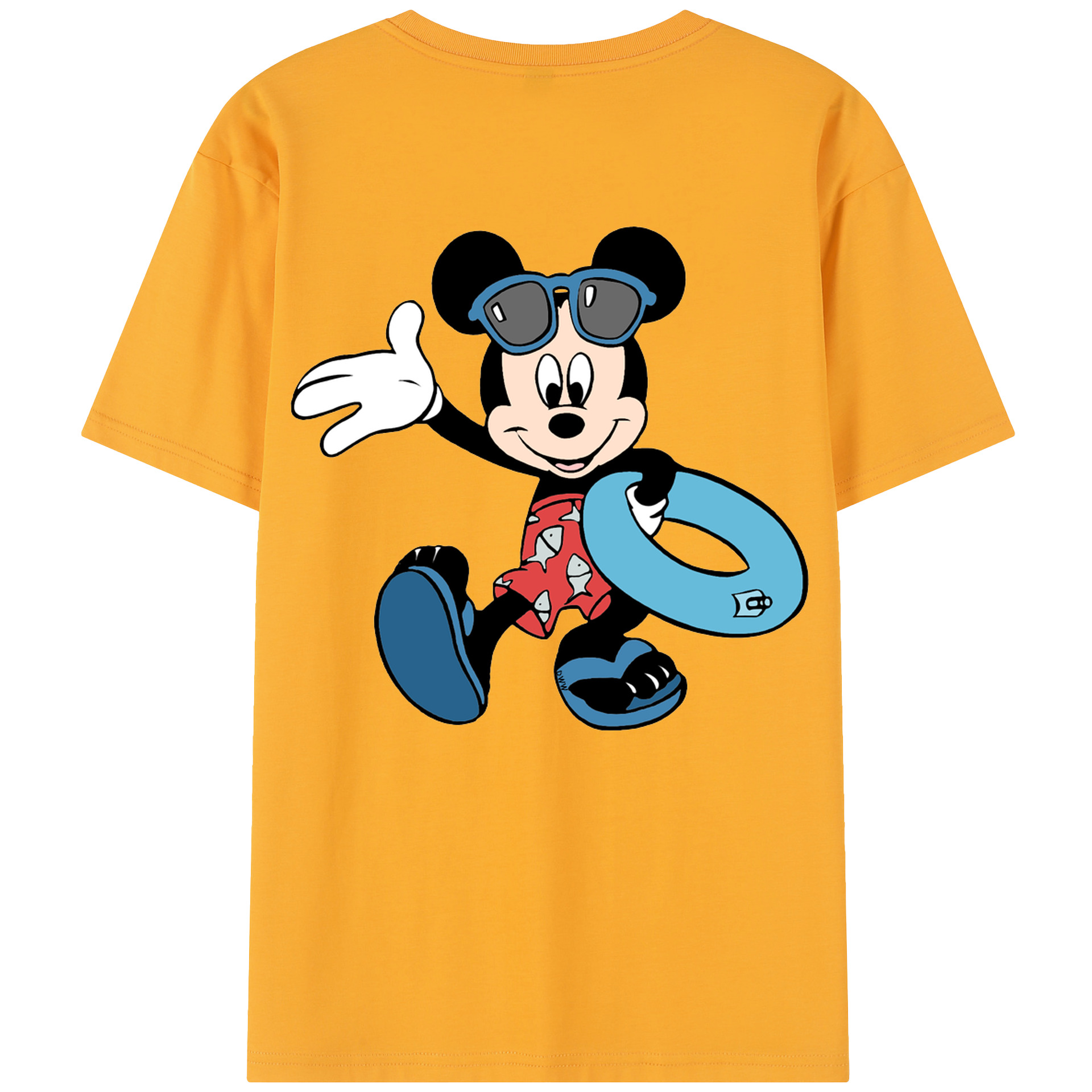 （画像用） ミッキーマウス Mickey Mouse レディース半袖Tシャツ(バックプリント)