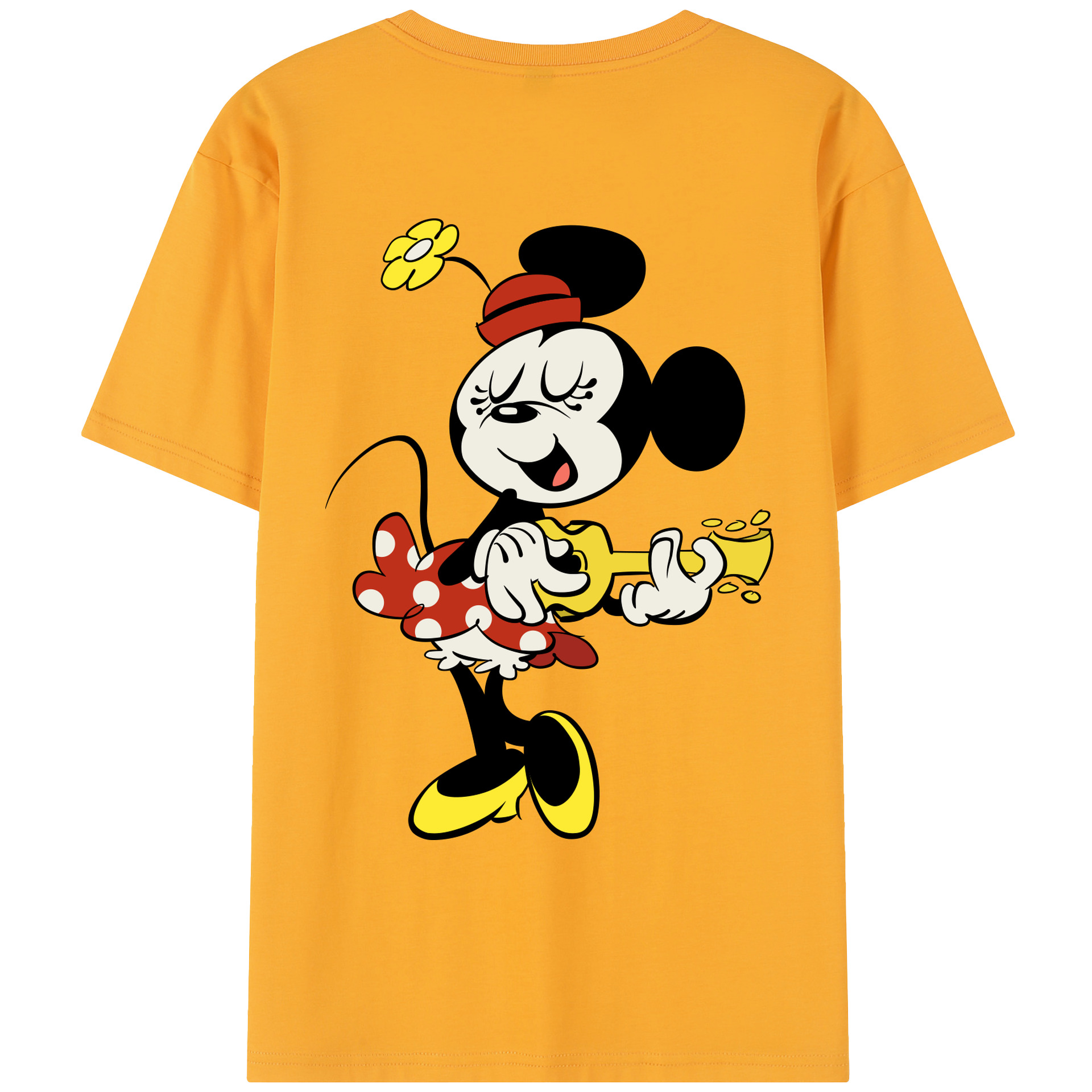 （画像用） ミッキーマウス Mickey Mouse レディース半袖Tシャツ(バックプリント)