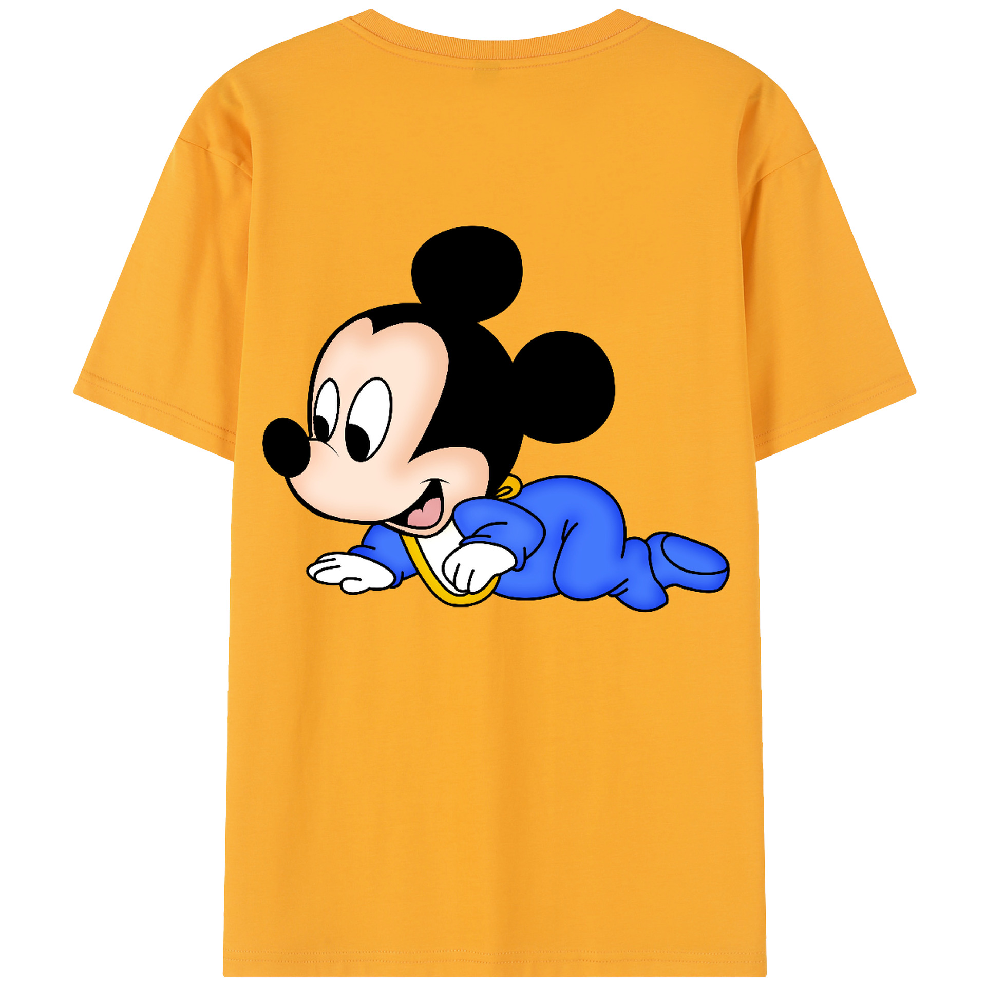 （画像用） ミッキーマウス Mickey Mouse レディース半袖Tシャツ(バックプリント)