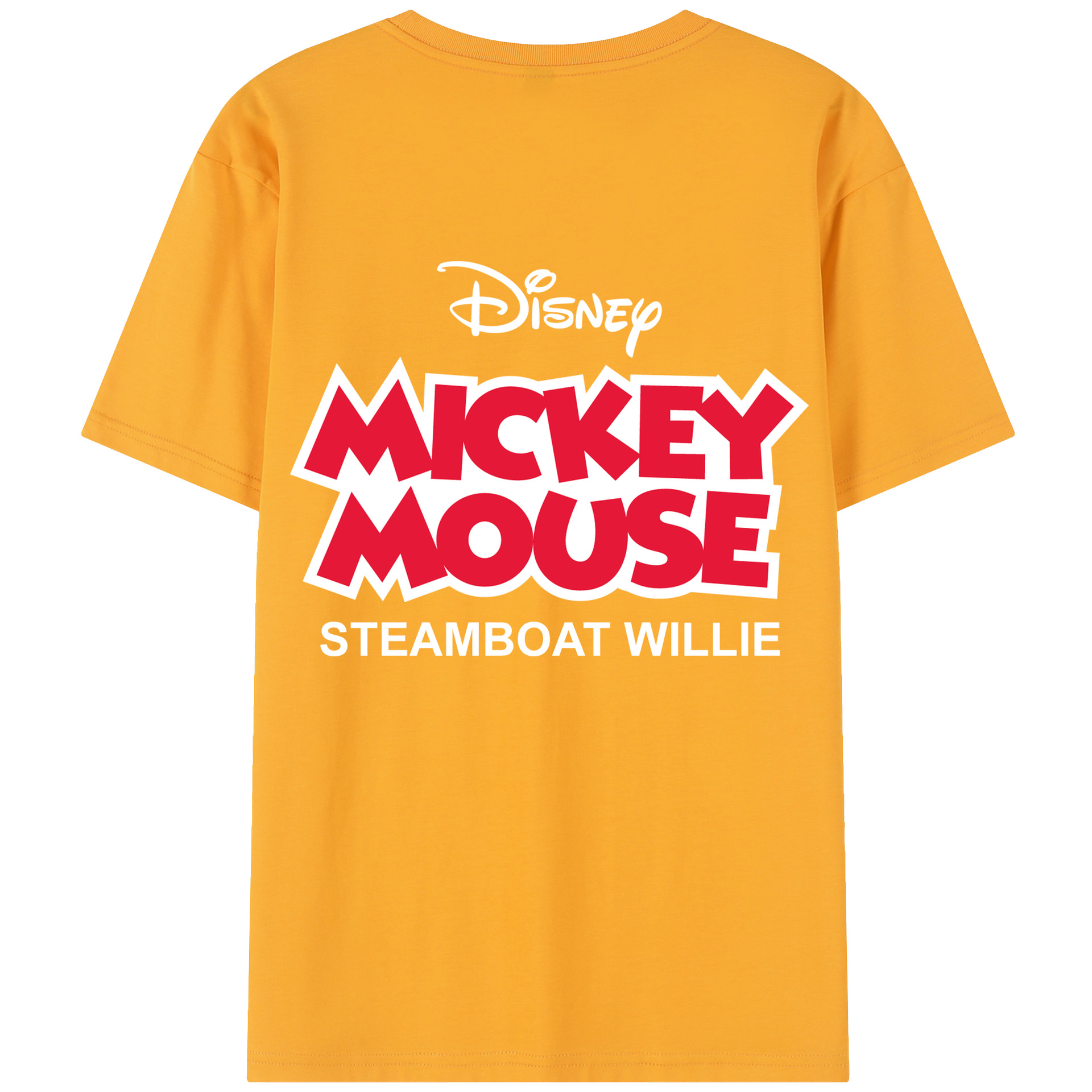（画像用） ミッキーマウス Mickey Mouse レディース半袖Tシャツ(バックプリント)
