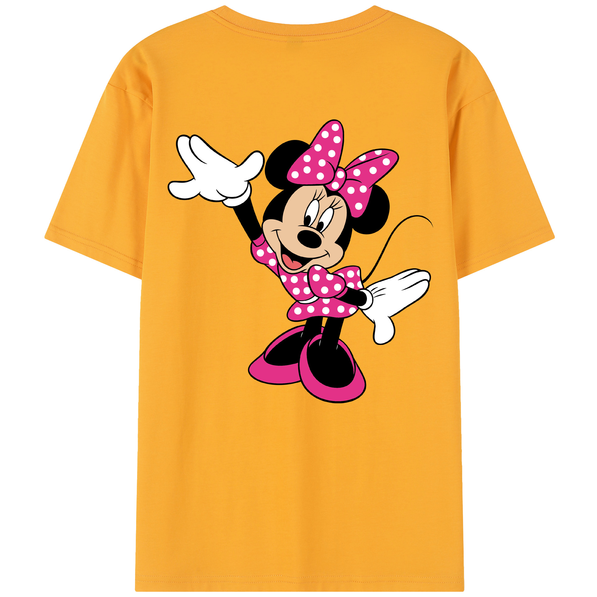 （画像用） ミッキーマウス Mickey Mouse レディース半袖Tシャツ(バックプリント)