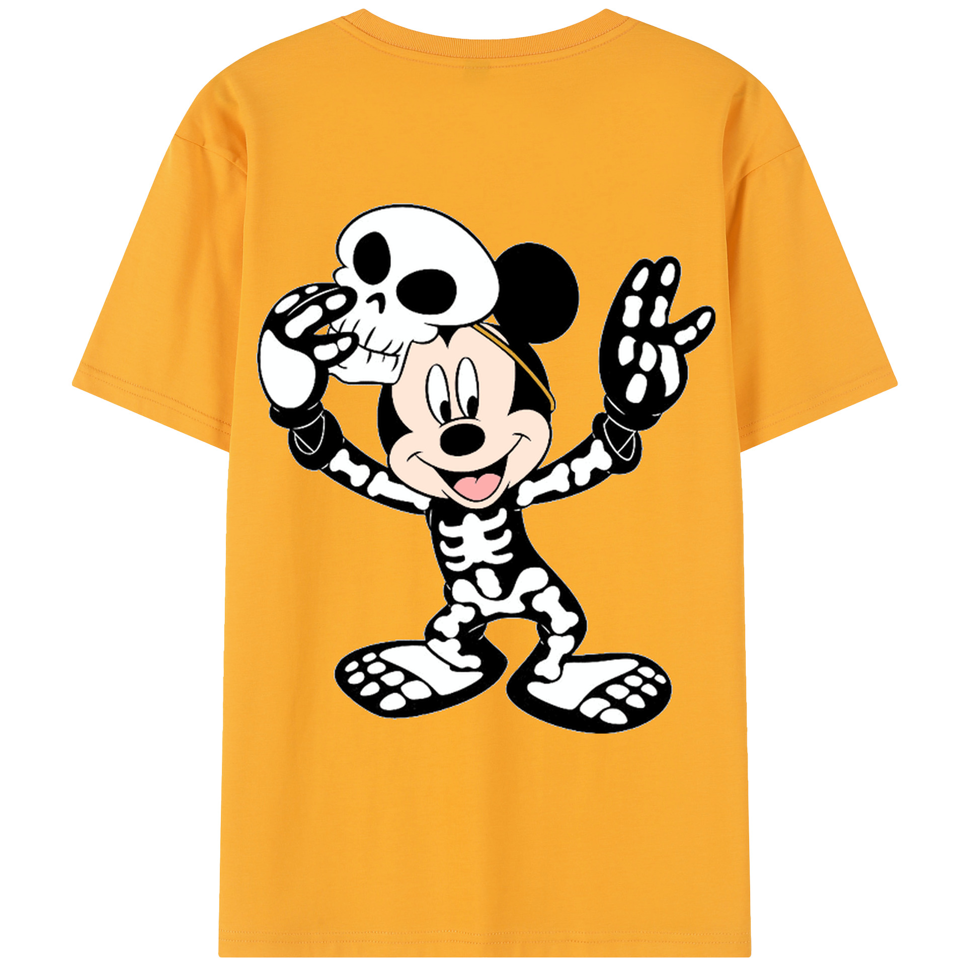（画像用） ミッキーマウス Mickey Mouse レディース半袖Tシャツ(バックプリント)