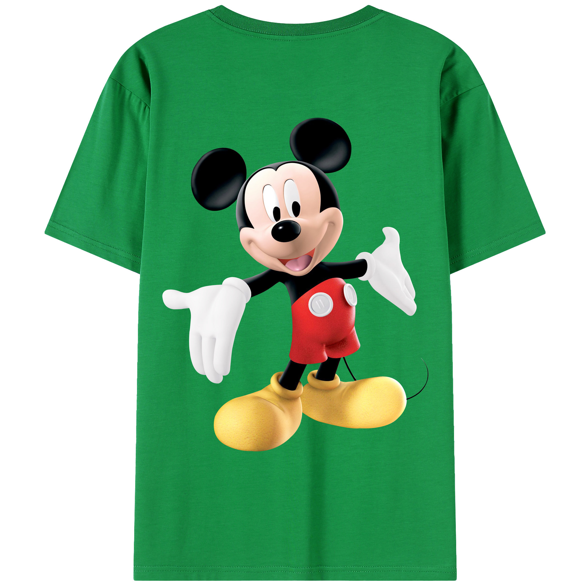 （画像用） ミッキーマウス Mickey Mouse レディース半袖Tシャツ(バックプリント)