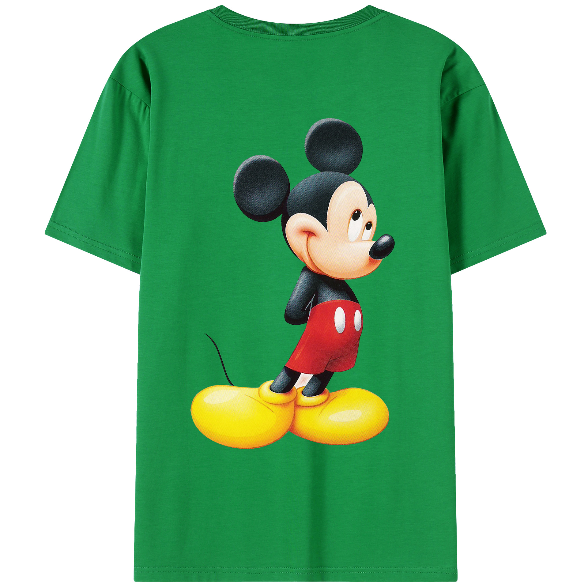 （画像用） ミッキーマウス Mickey Mouse レディース半袖Tシャツ(バックプリント)