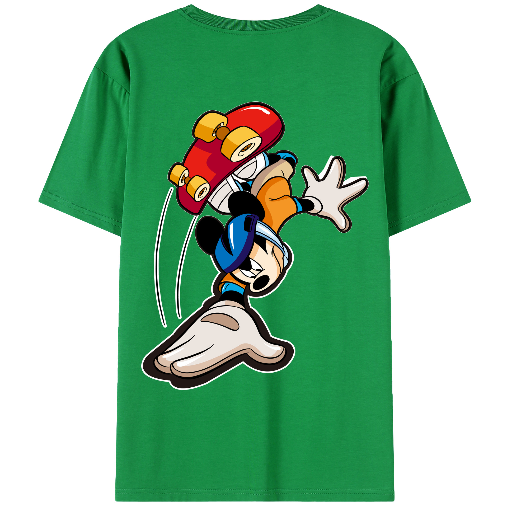 （画像用） ミッキーマウス Mickey Mouse レディース半袖Tシャツ(バックプリント)
